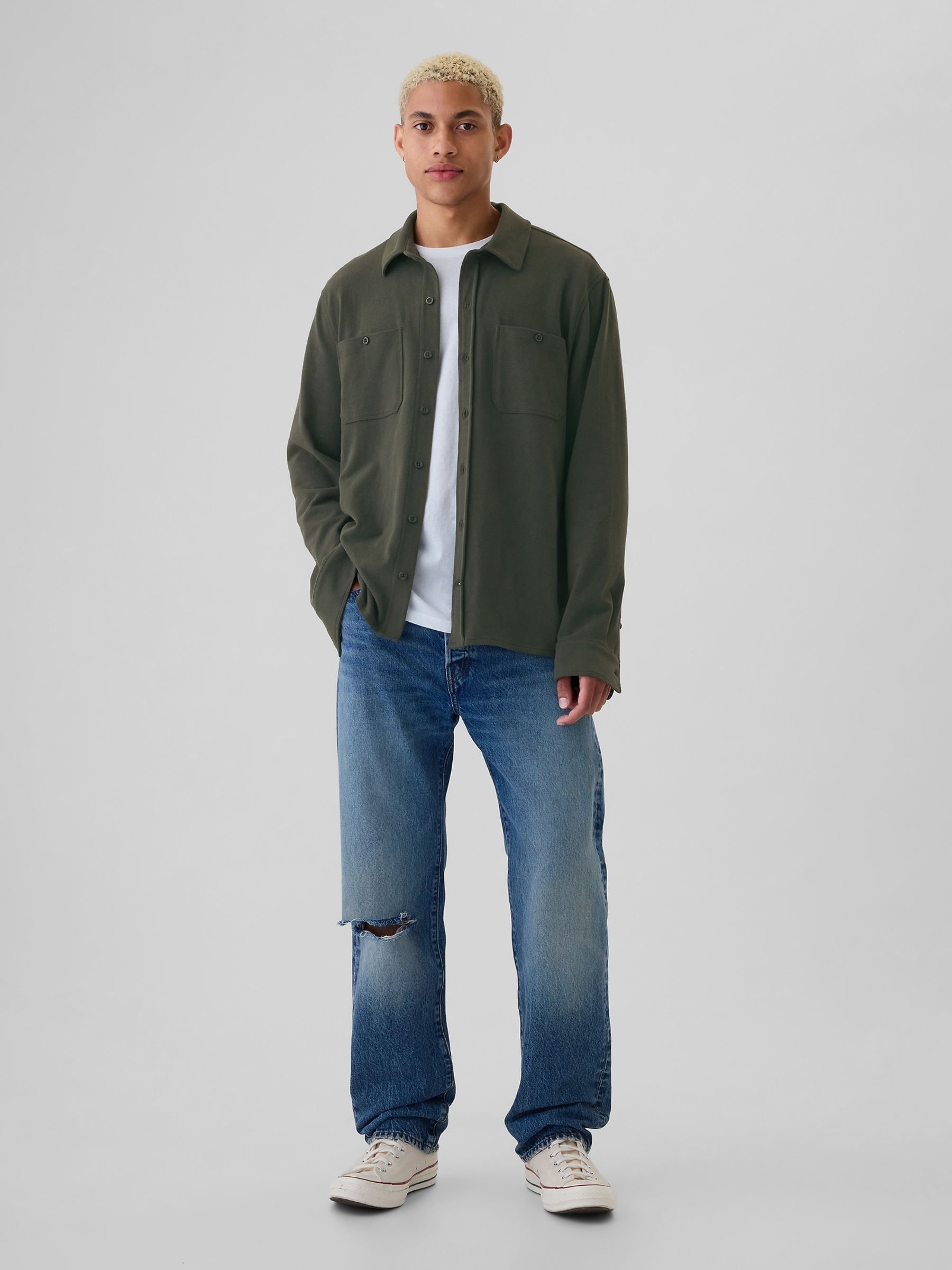 Green Jersey Long Sleeve Shirt - Image 3 of 6
