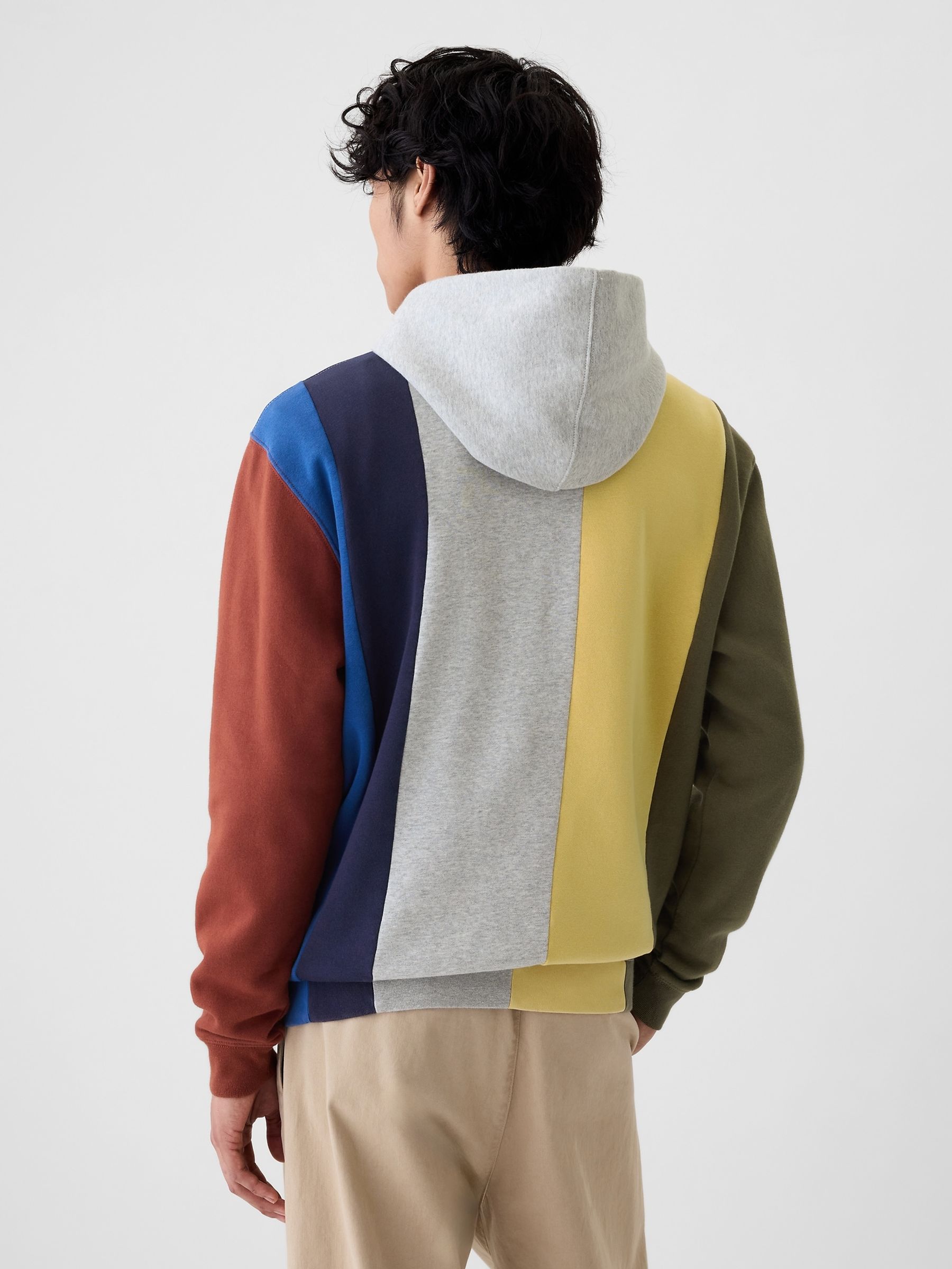 Grey Heavyweight Colourblock Athletic Logo Hoodie - Image 2 of 5
