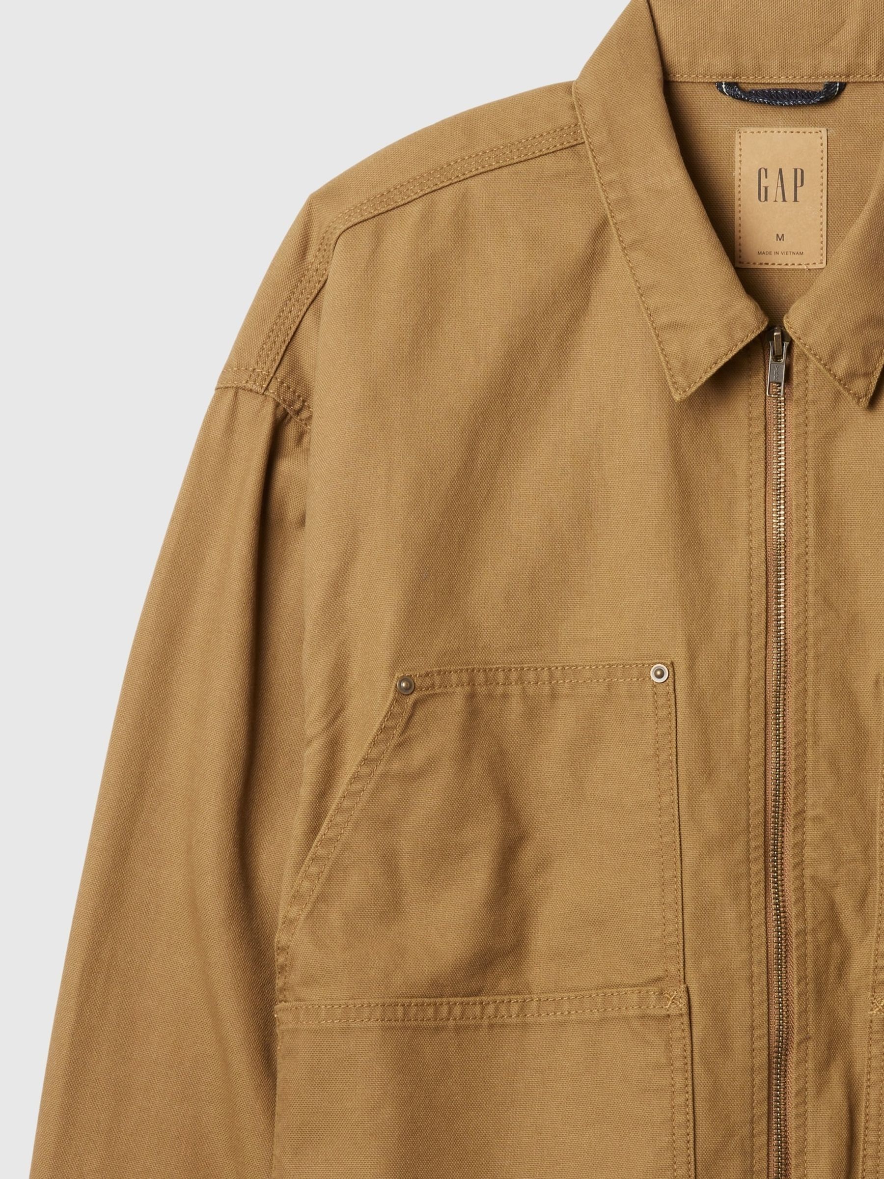 Brown Canvas Denim Carpenter Jacket - Image 2 of 5