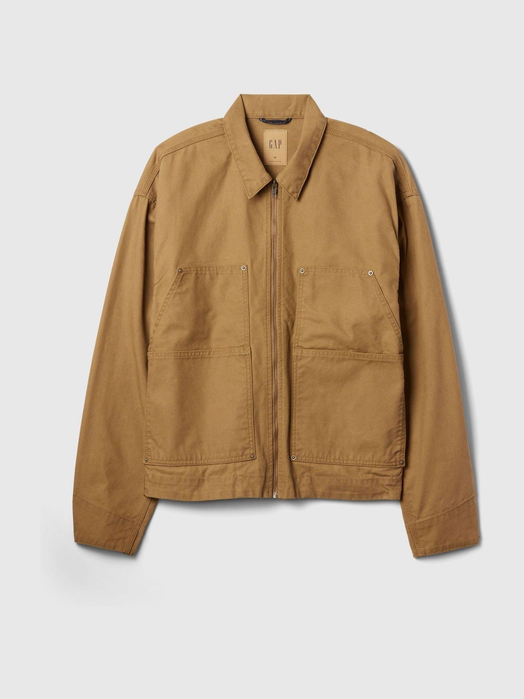 Brown Canvas Denim Carpenter Jacket - Image 5 of 5