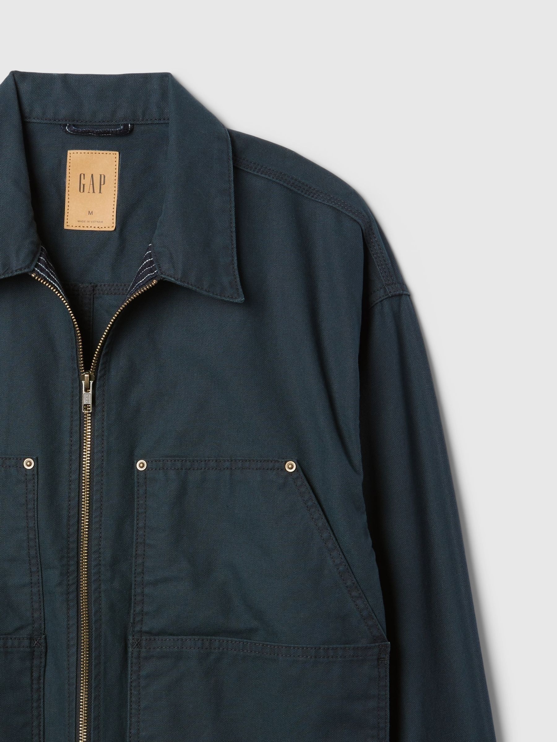 Blue Canvas Chore Jacket - Image 5 of 5