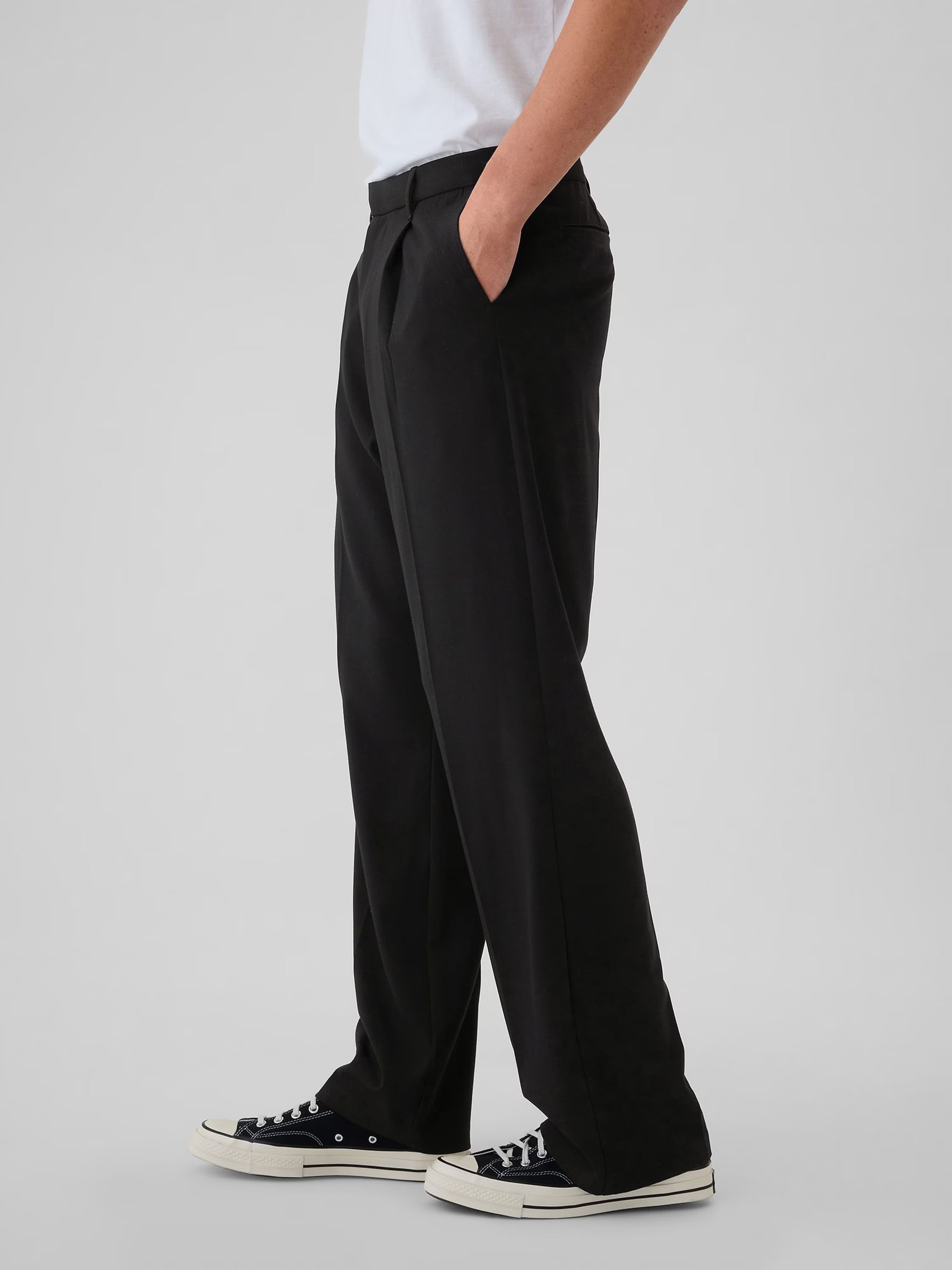 Black 365 Pleated Trousers - Image 4 of 6