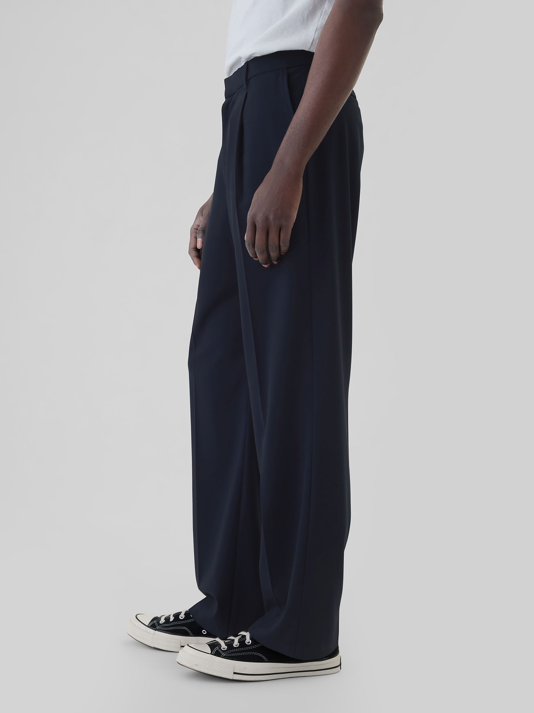 Navy Blue 365 Pleated Trousers - Image 4 of 5