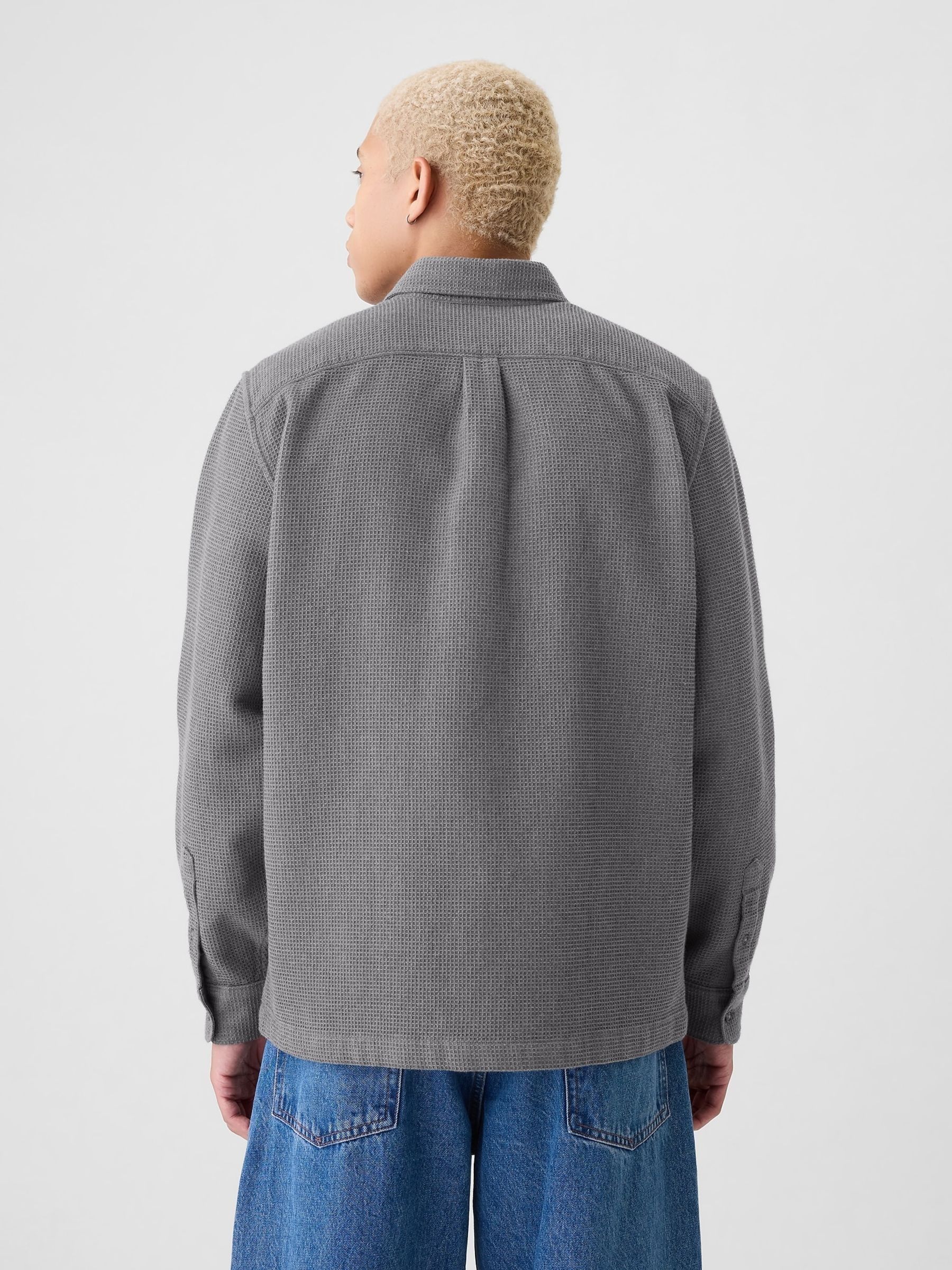 Grey Knit Overshirt - Image 2 of 5