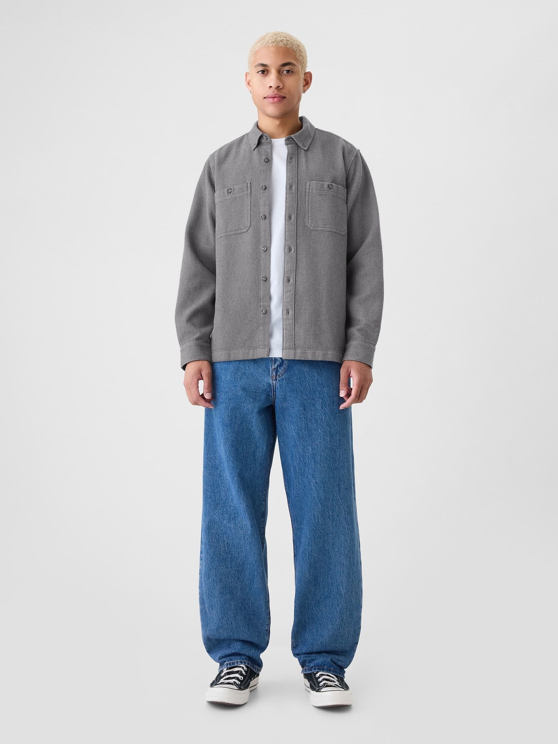 Grey Knit Overshirt - Image 3 of 5