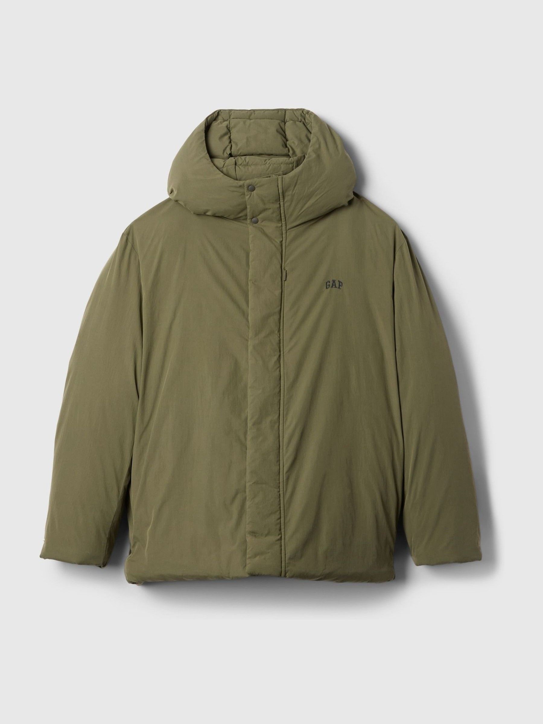 Green Logo Water-Resistant Parka Coat - Image 5 of 5