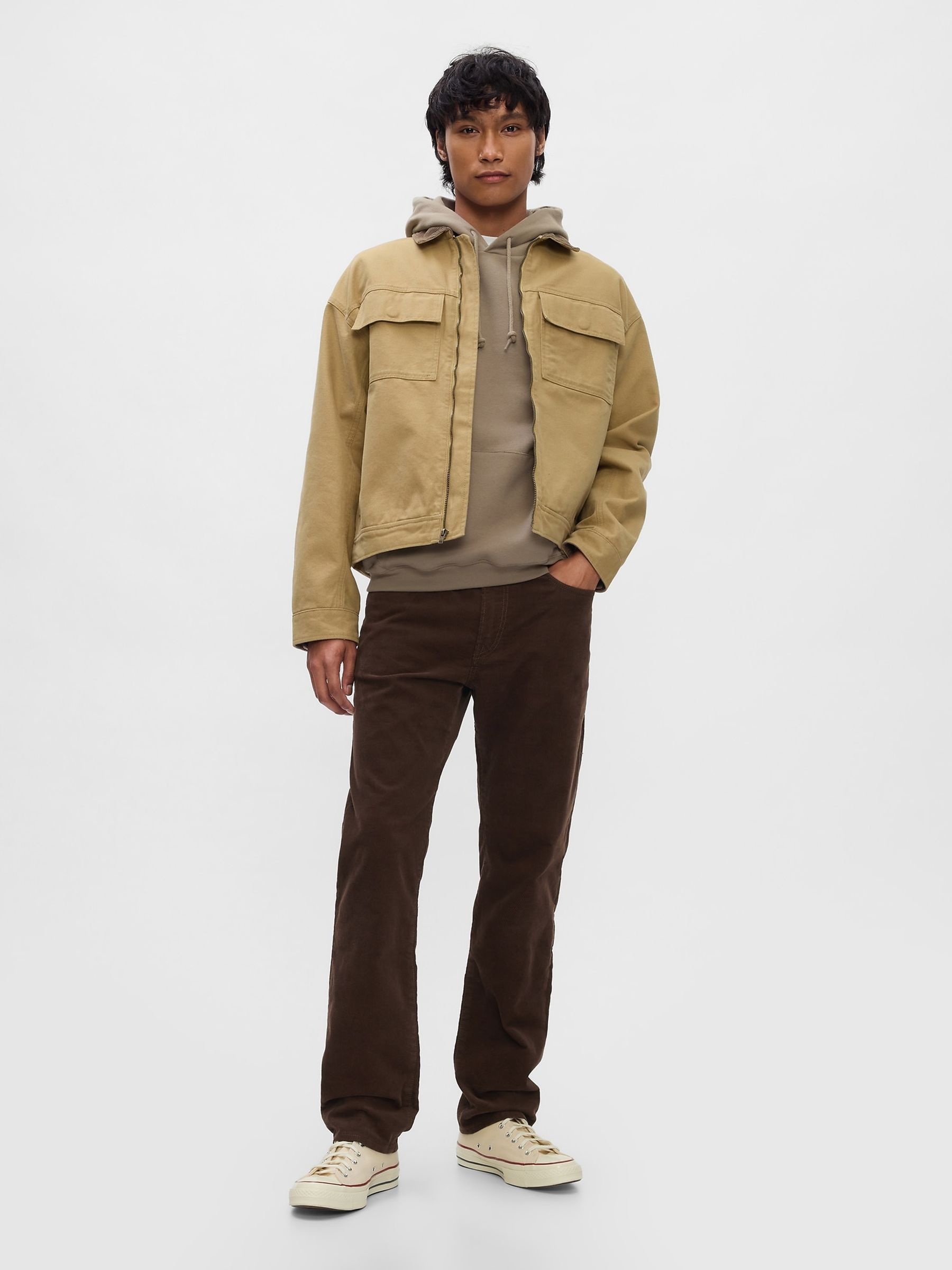 Brown Straight Corduroy Jeans - Image 1 of 5