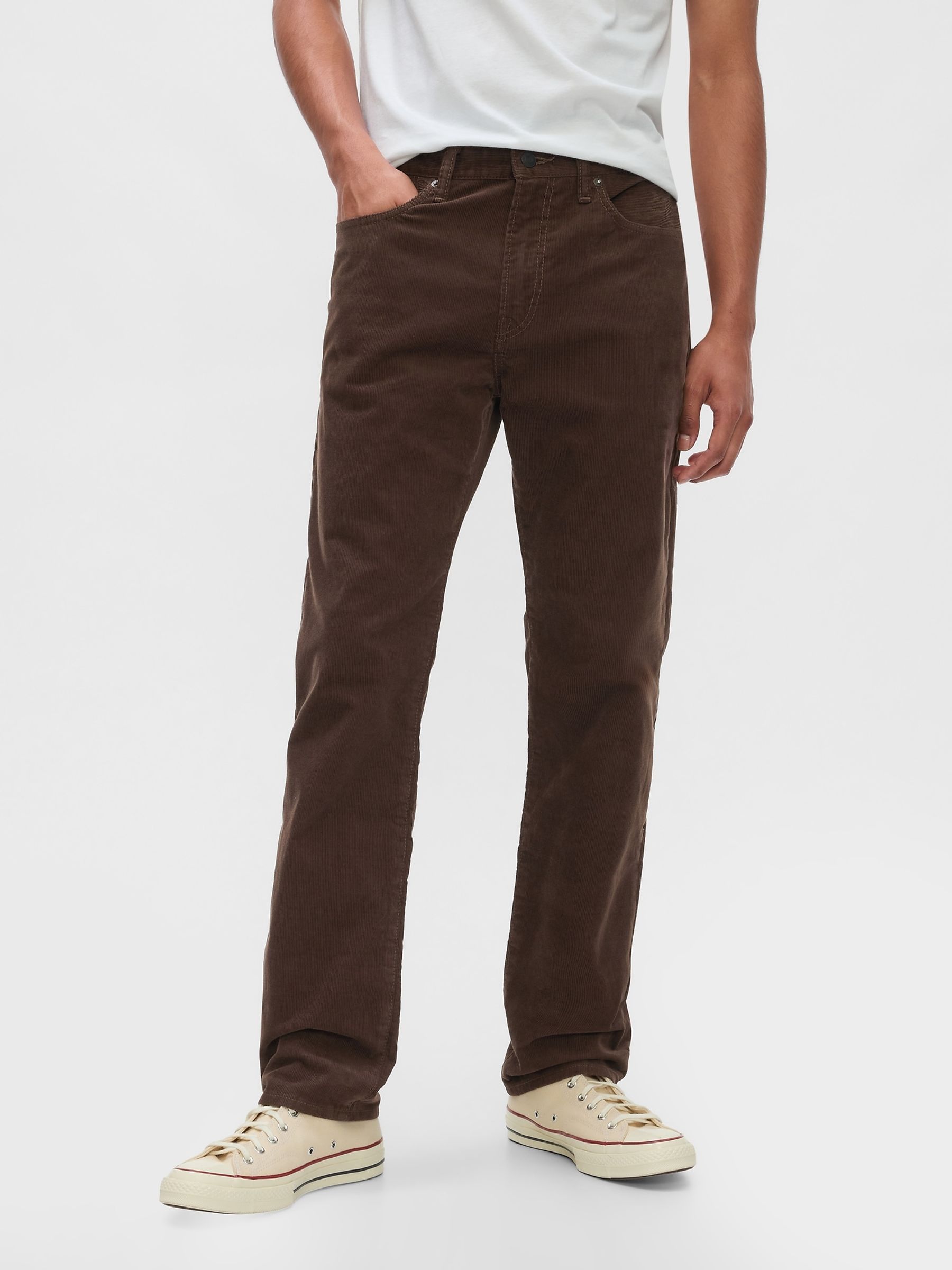 Brown Straight Corduroy Jeans - Image 2 of 5