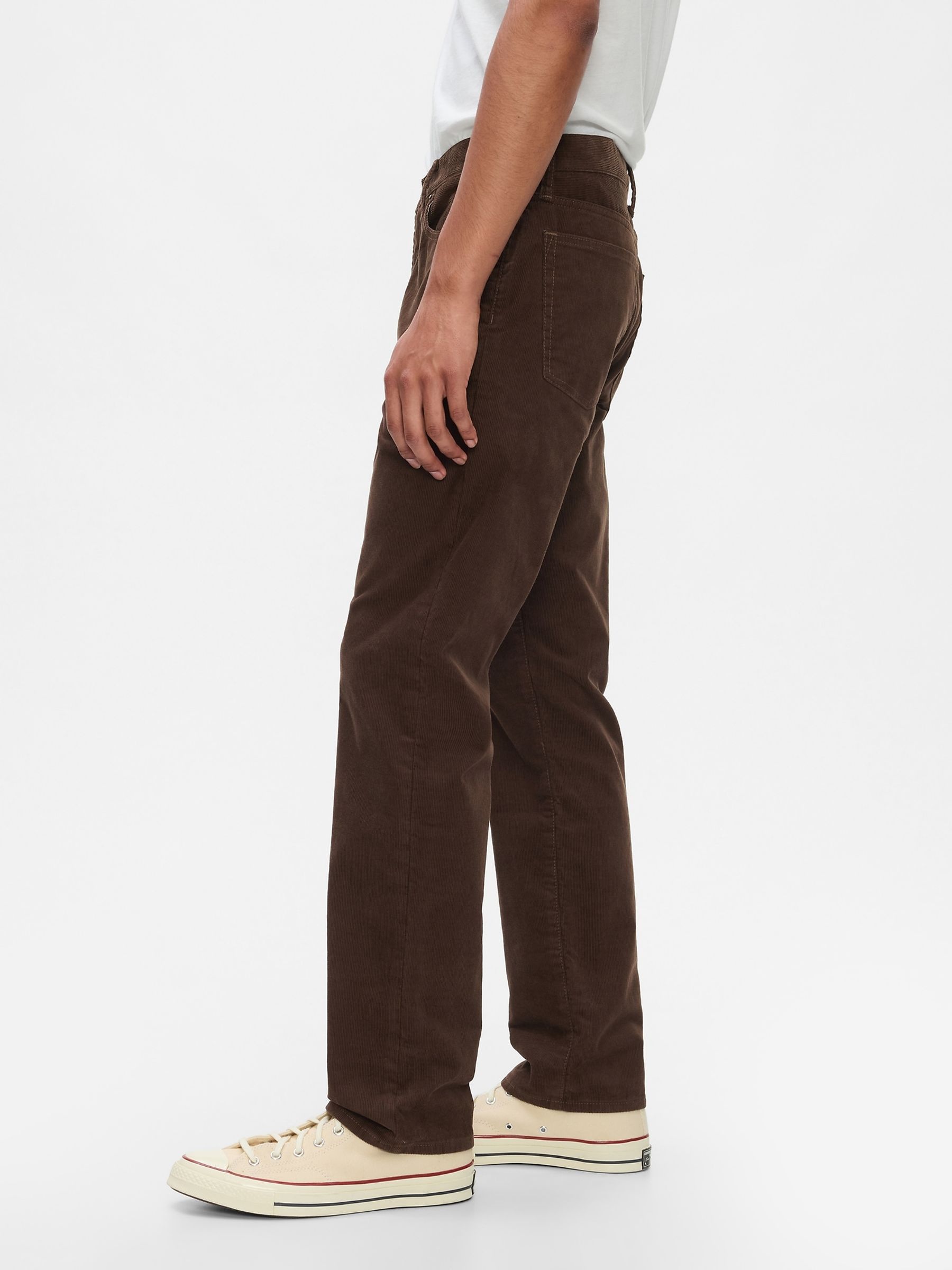 Brown Straight Corduroy Jeans - Image 4 of 5