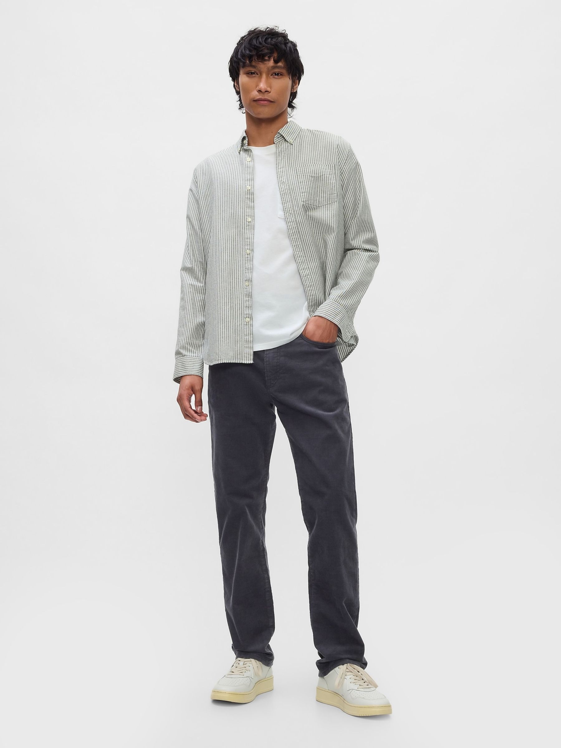 Blue Straight Corduroy Jeans - Image 4 of 5