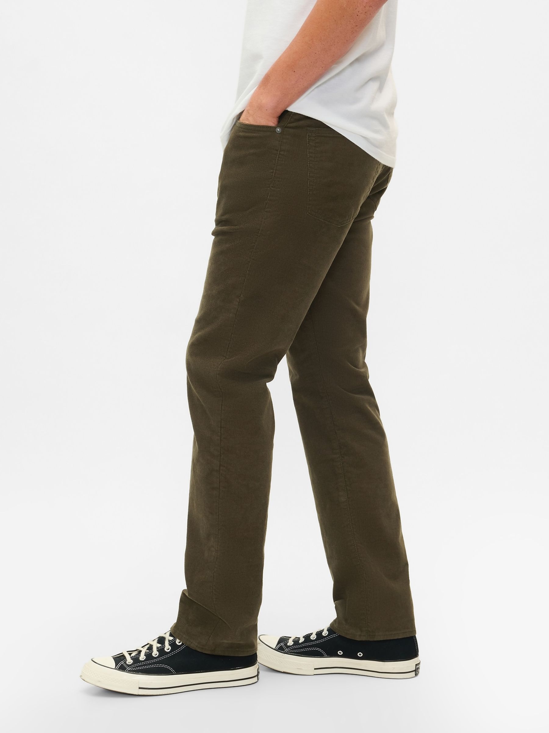 Green Straight Corduroy Jeans - Image 4 of 5