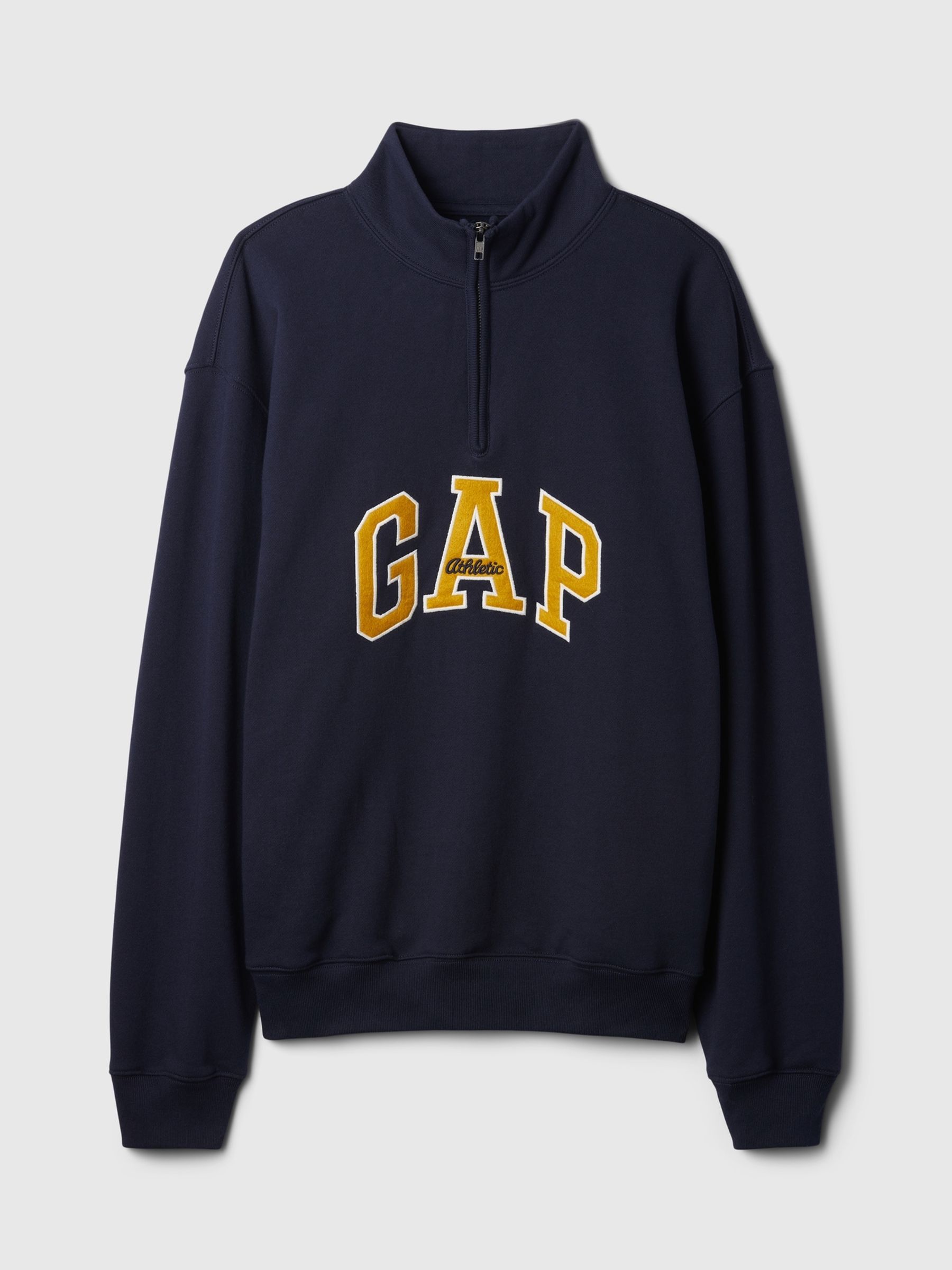 Navy Blue Logo Heavyweight Quarter-Zip Sweatshirt - Image 4 of 5