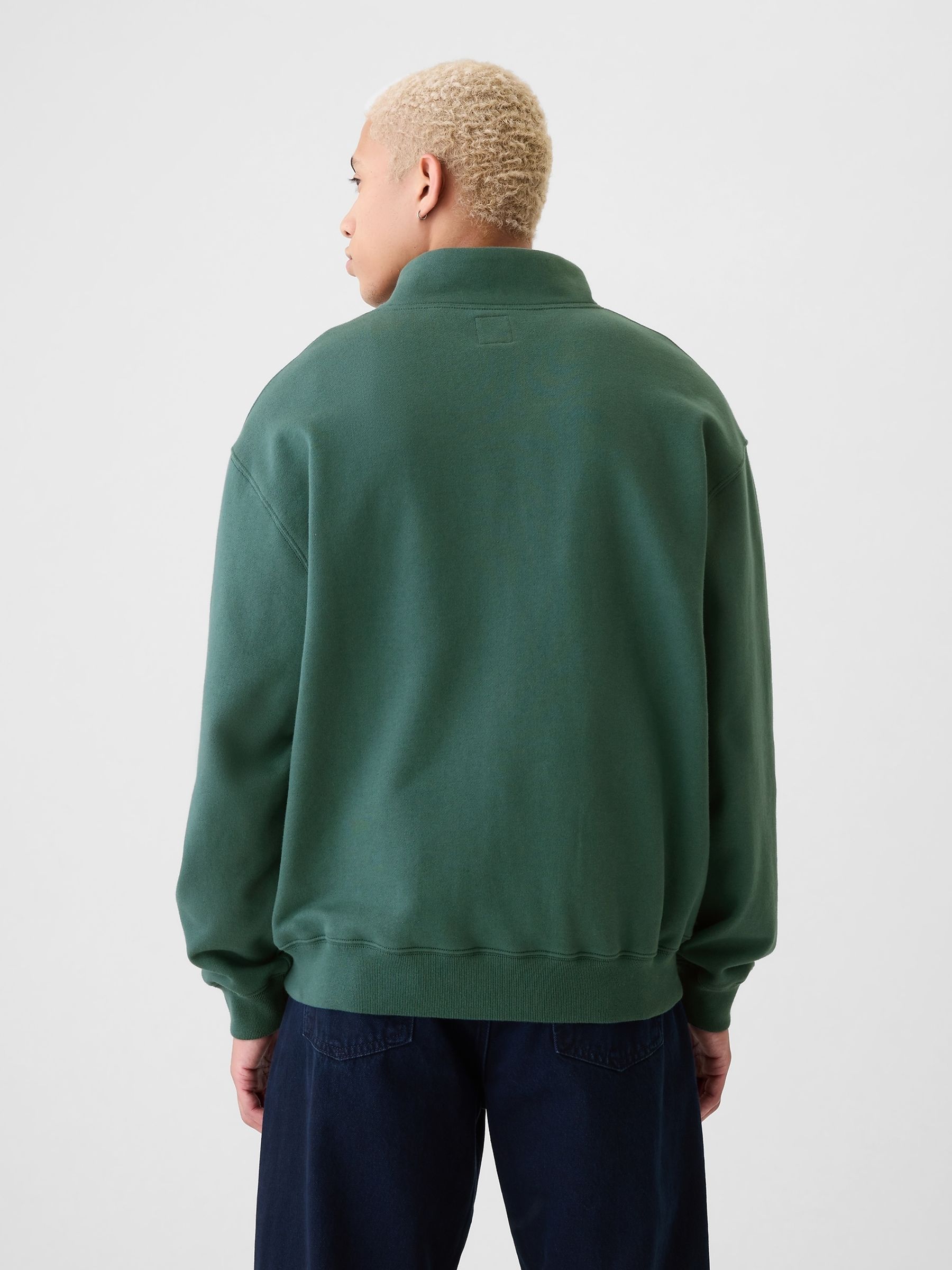 Green Heavyweight Arch Logo Pullover Jumper - Image 2 of 5