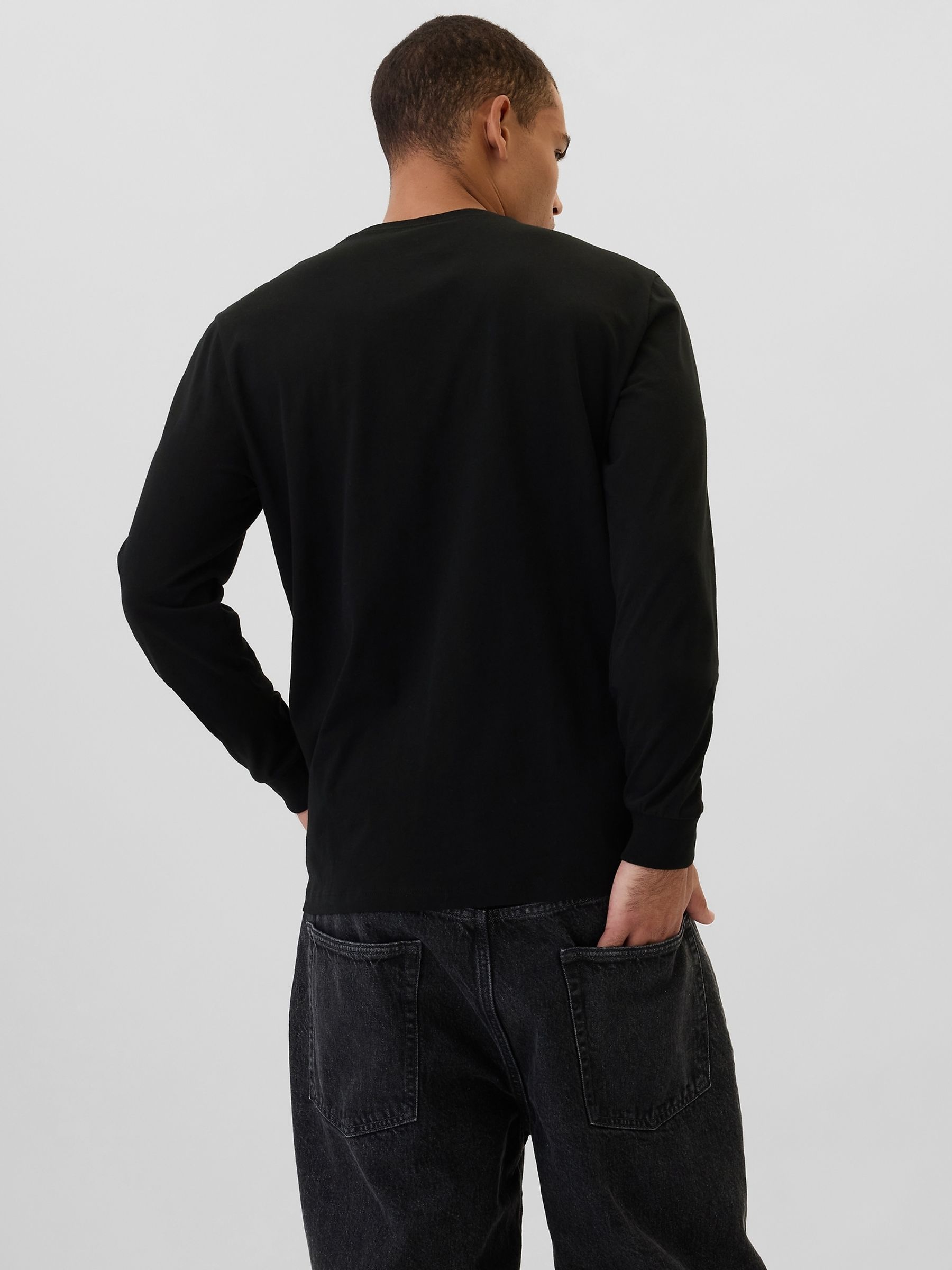Black Everyday 100% Cotton Crew Neck T-Shirt - Image 2 of 4