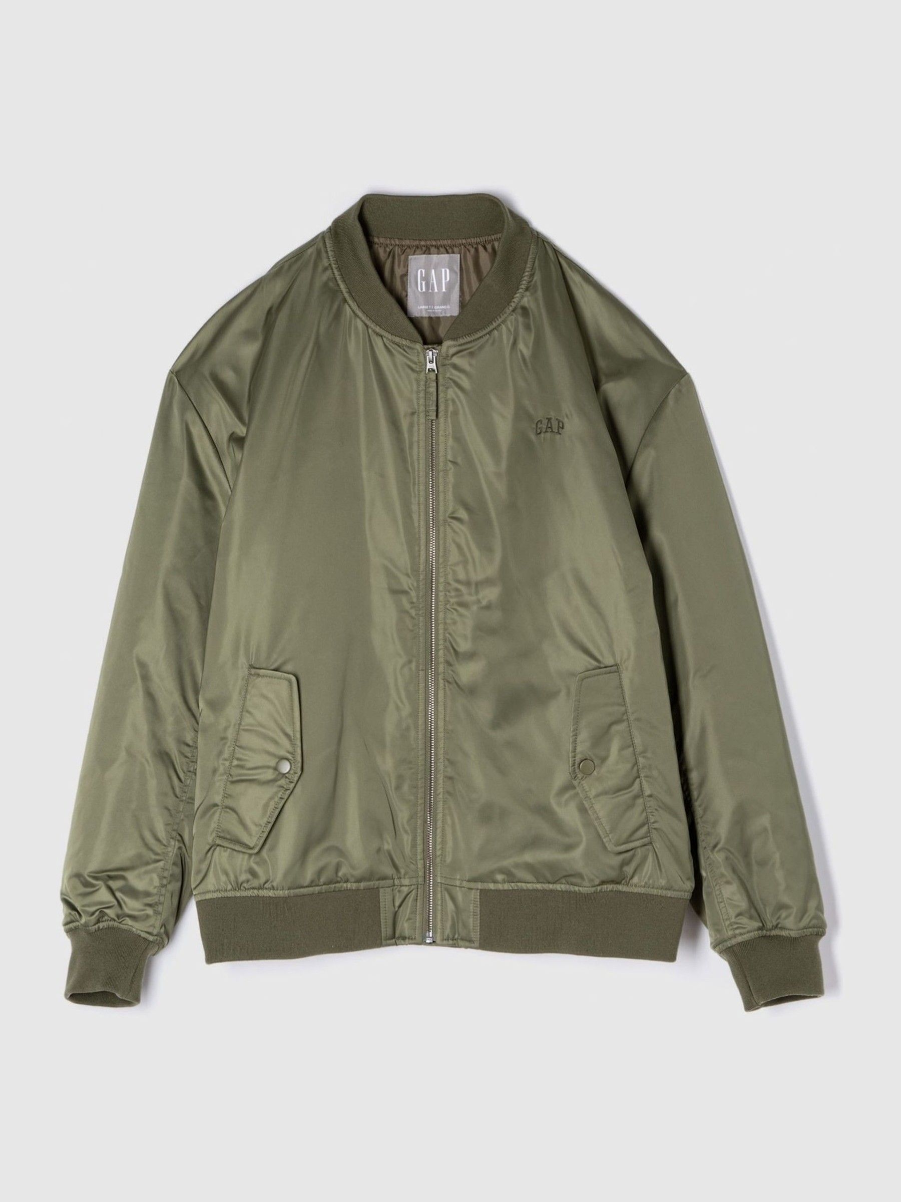 Green Relaxed Logo Bomber Jacket - Image 3 of 5