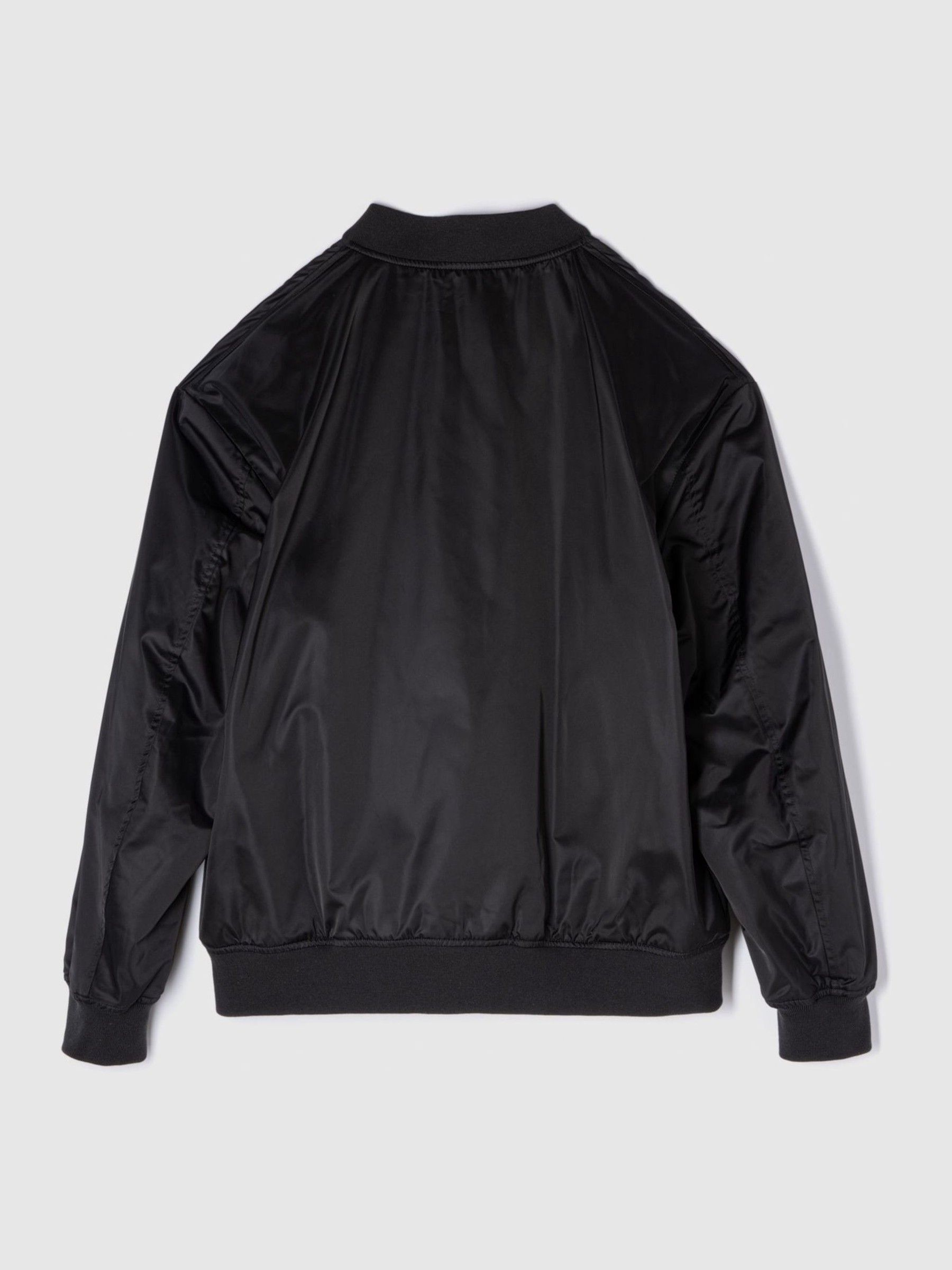 Black Relaxed Logo Bomber Jacket | Gap