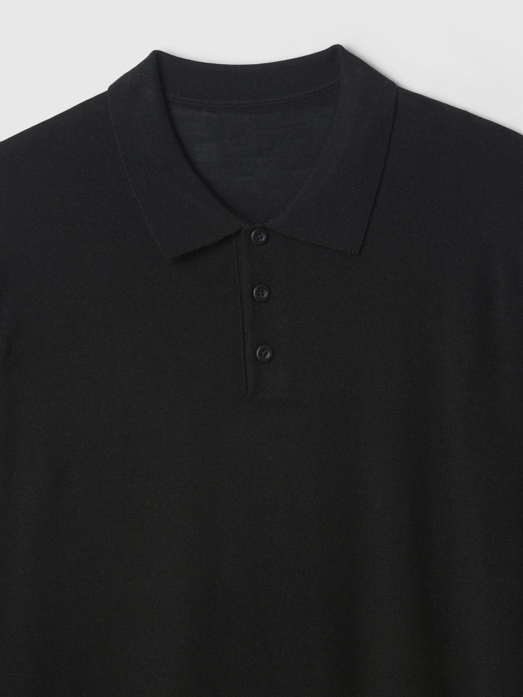 Black Merino Wool Polo Jumper | Gap
