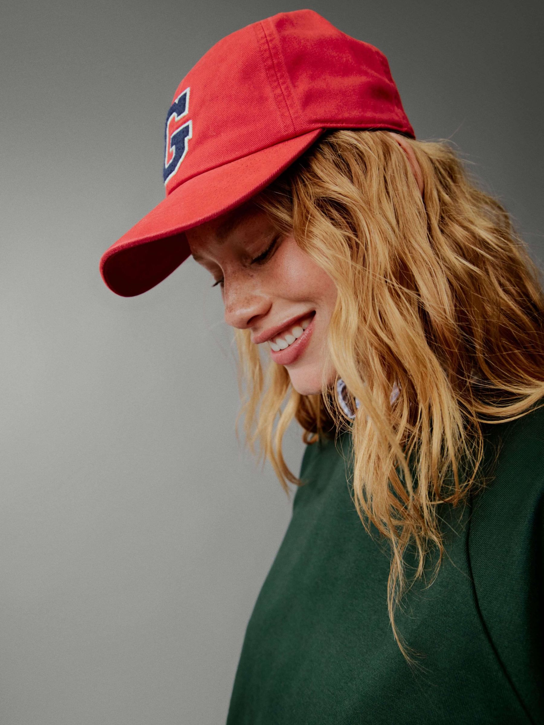 Red Adult Logo Baseball Hat - Image 1 of 4
