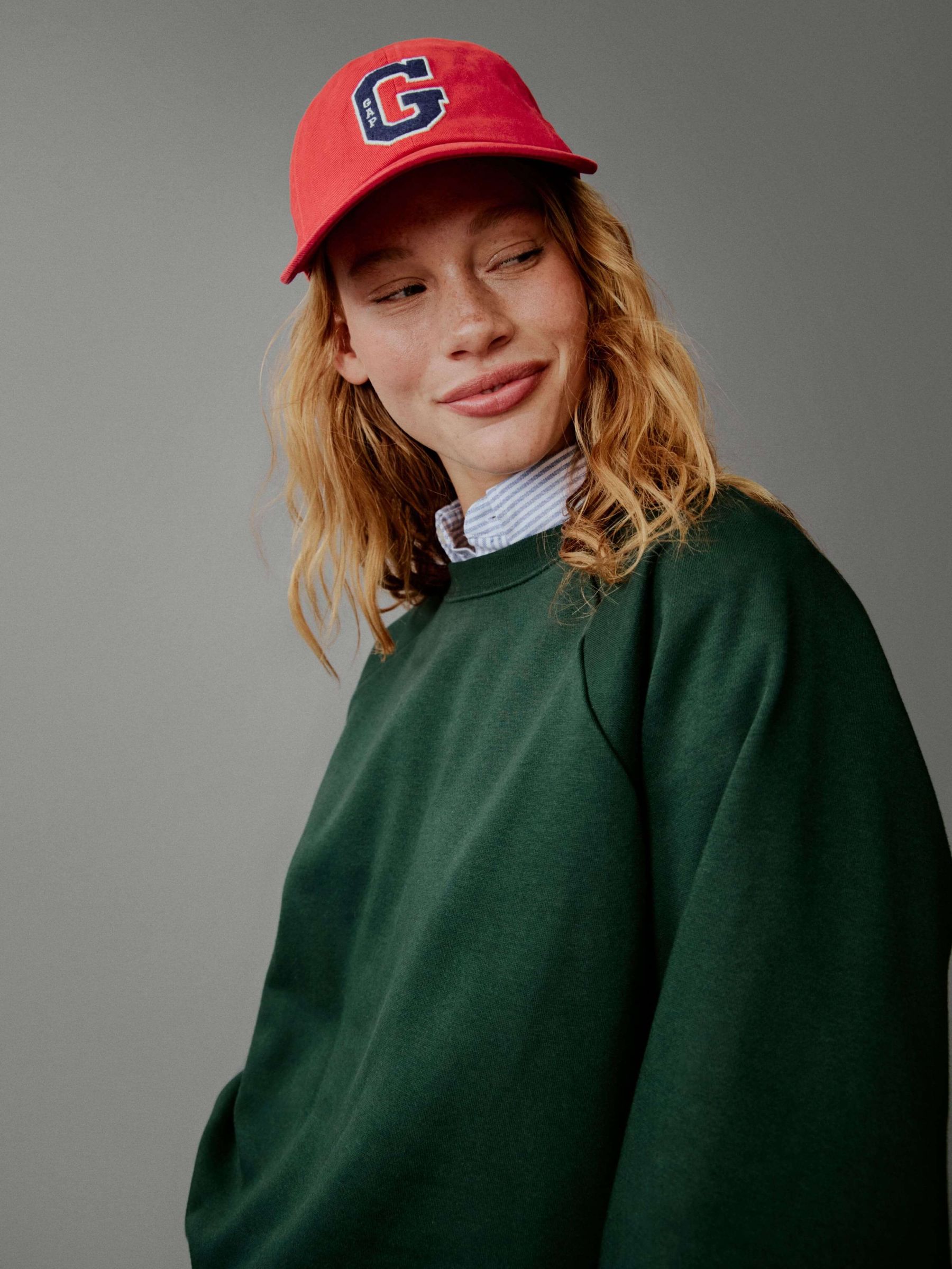 Red Adult Logo Baseball Hat - Image 2 of 4