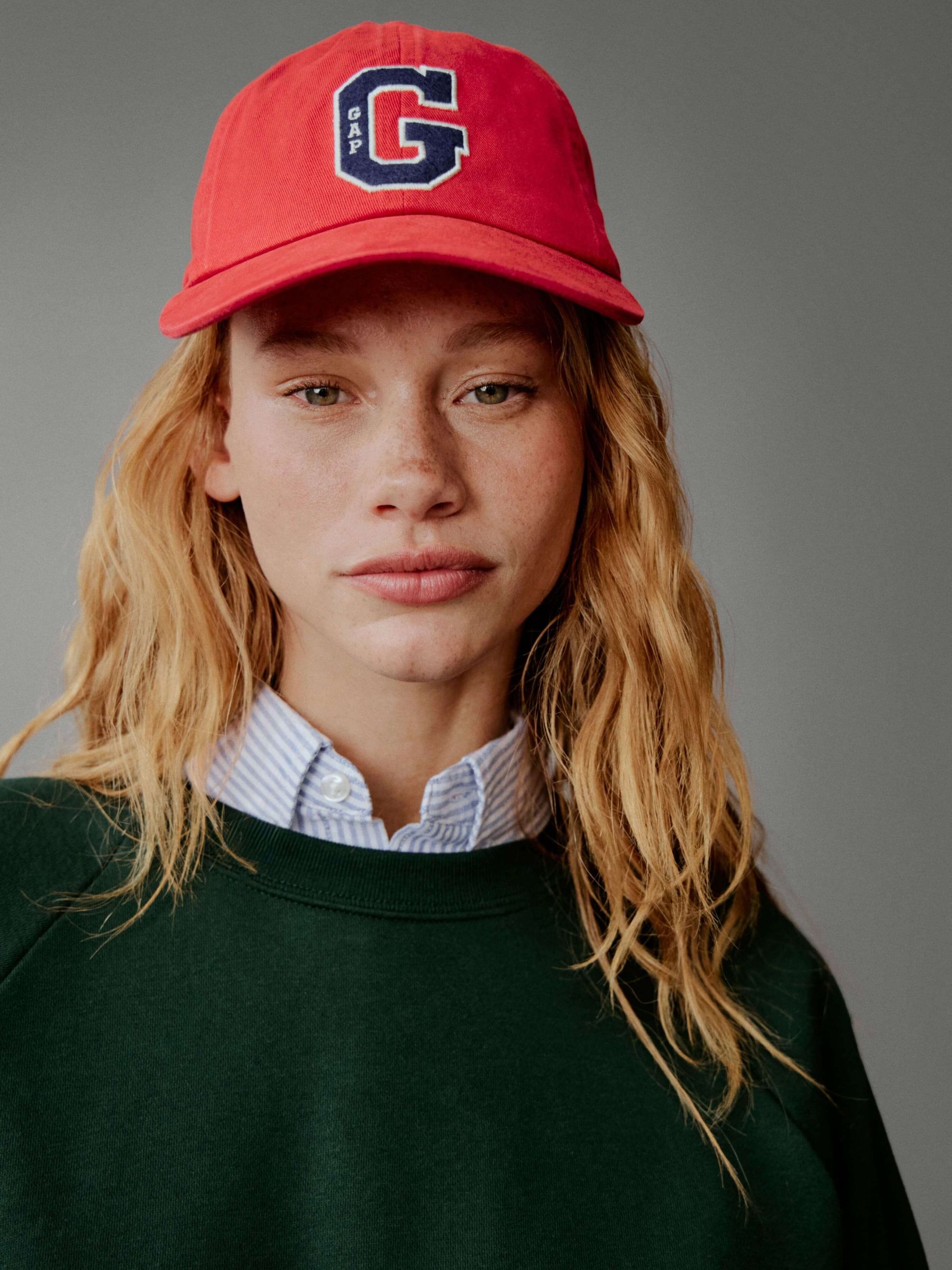 Red Adult Logo Baseball Hat - Image 3 of 4