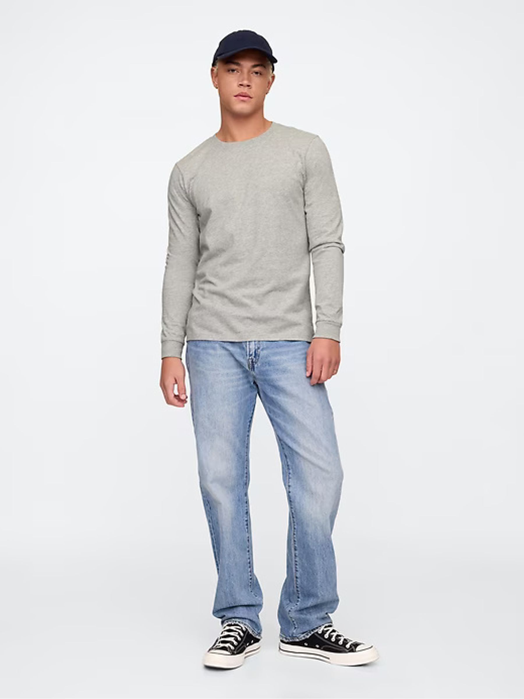 Grey Everyday 100% Cotton Crew Neck T-Shirt - Image 3 of 4