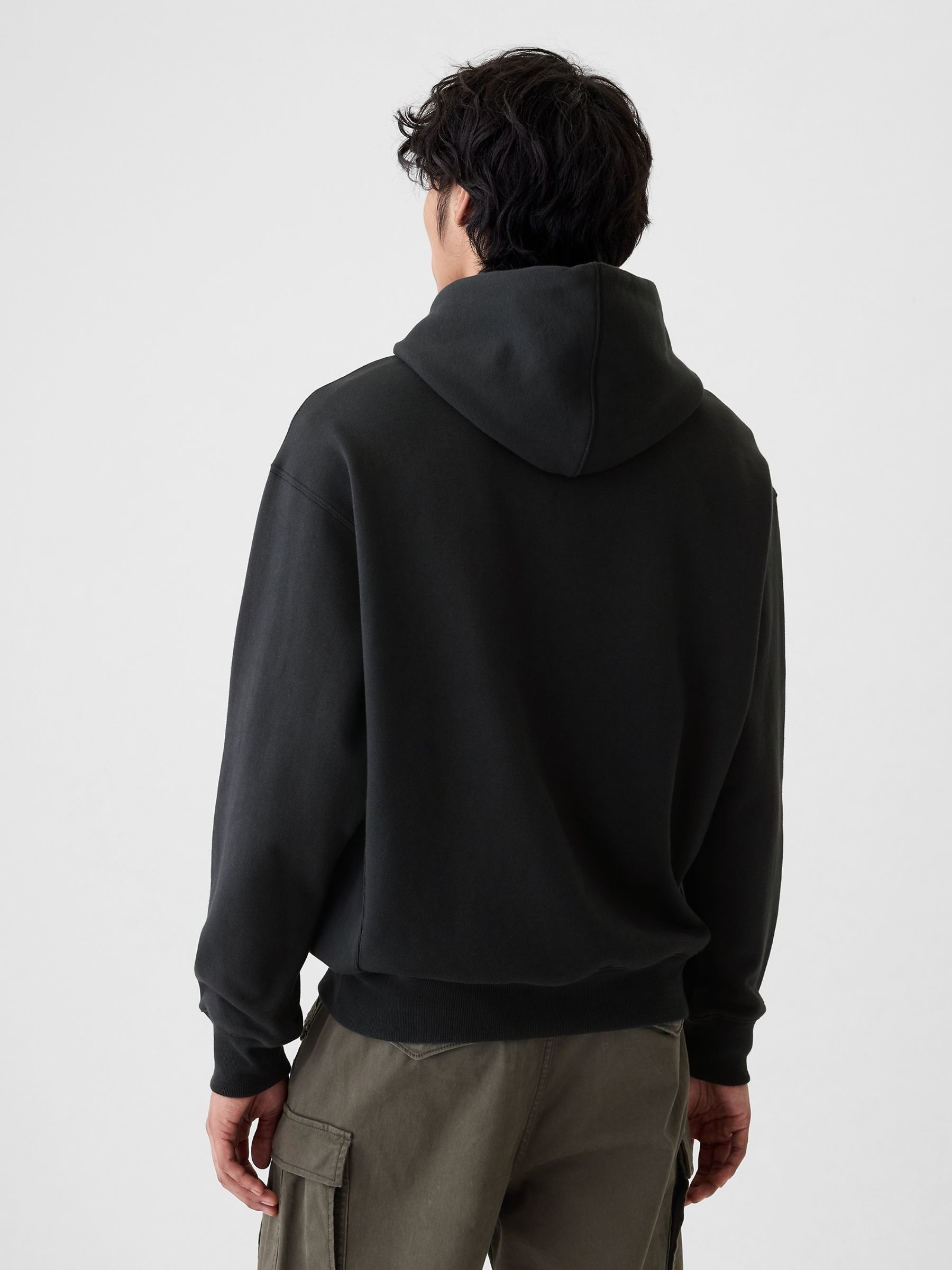 Black Heavyweight Athletic Logo Hoodie - Image 2 of 5