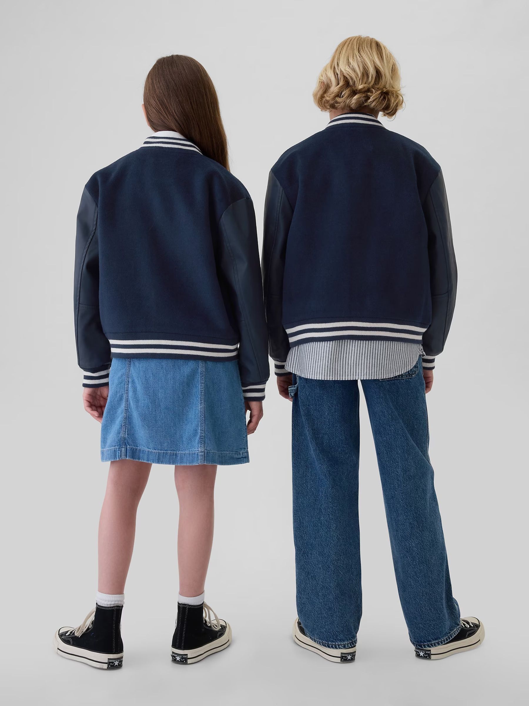 Blue Varsity Bomber Jacket (4-13yrs) - Image 2 of 5