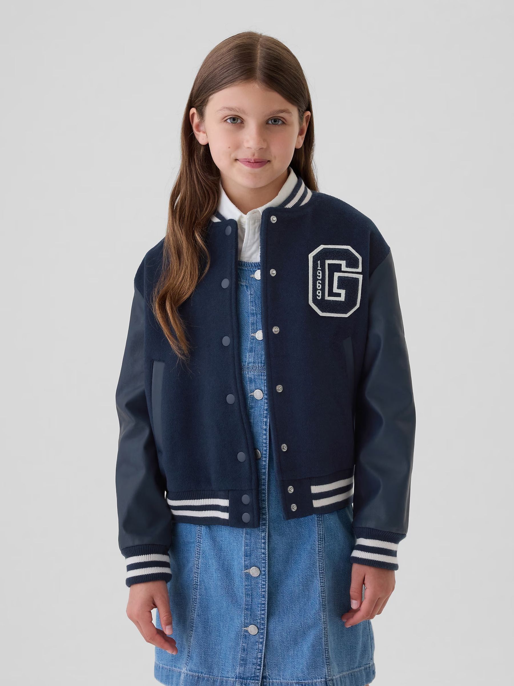 Blue Varsity Bomber Jacket (4-13yrs) - Image 3 of 5