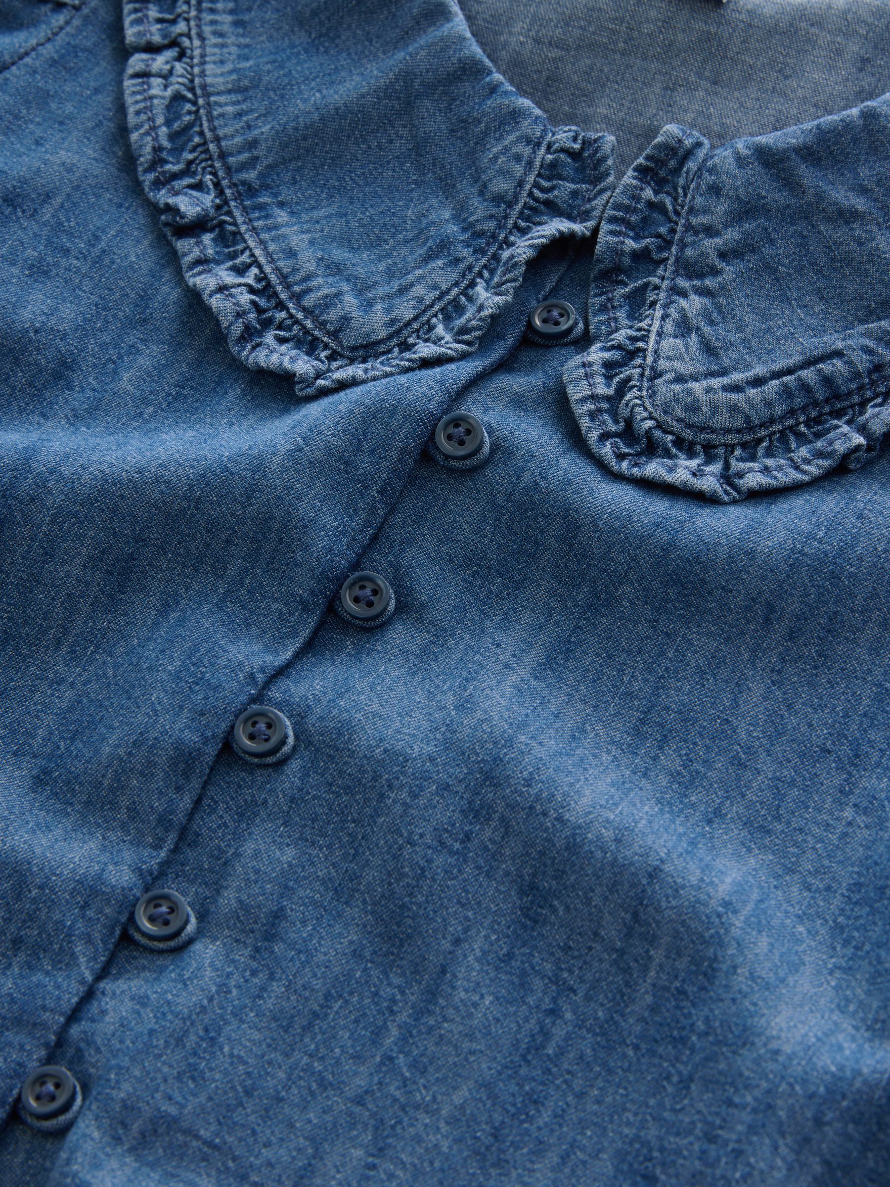 Blue Denim Ruffle Shirt (4-13yrs) - Image 3 of 3