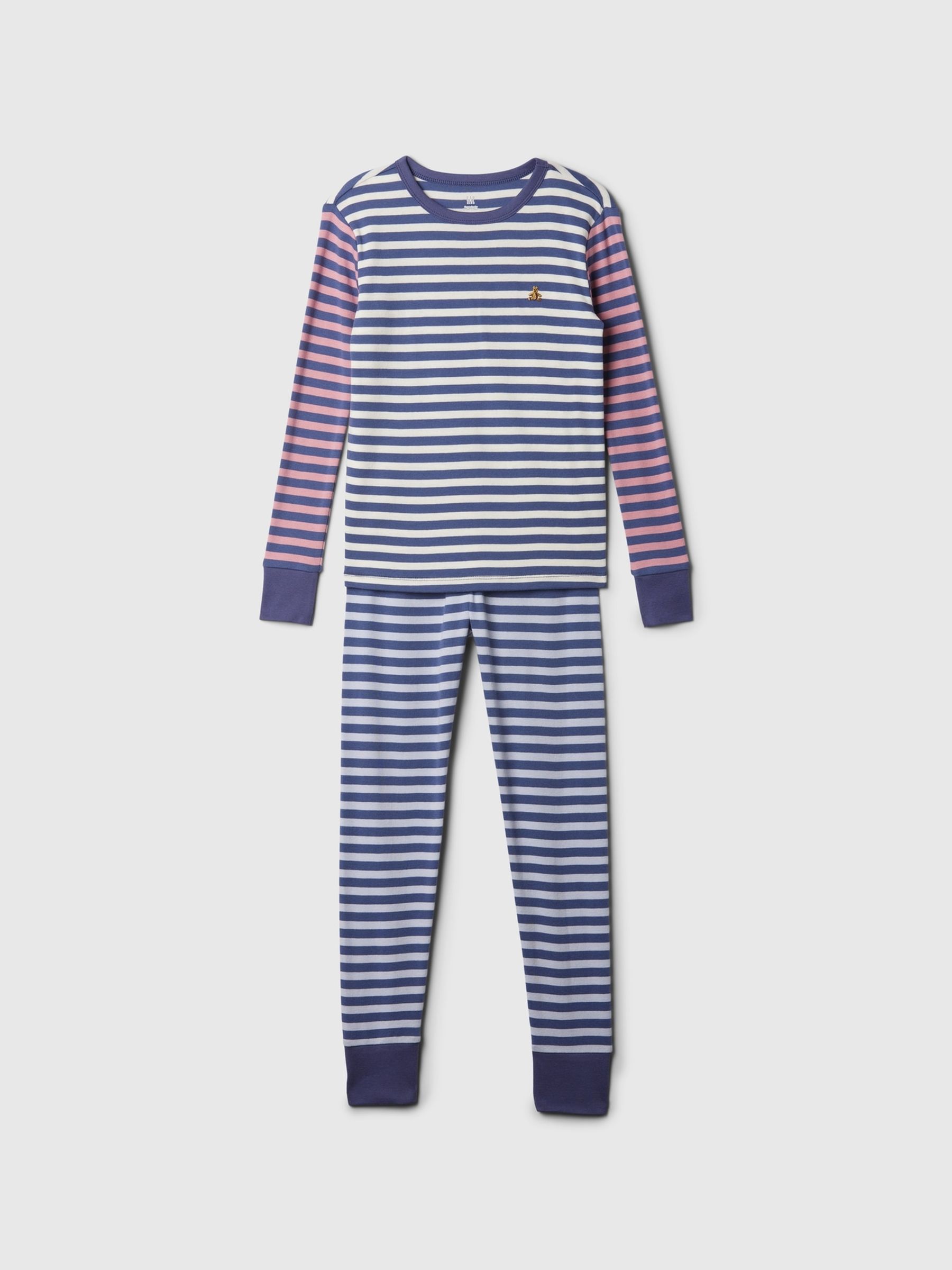 Blue Stripe Cotton Long Sleeve Pyjama Set (4-13yrs) - Image 1 of 3