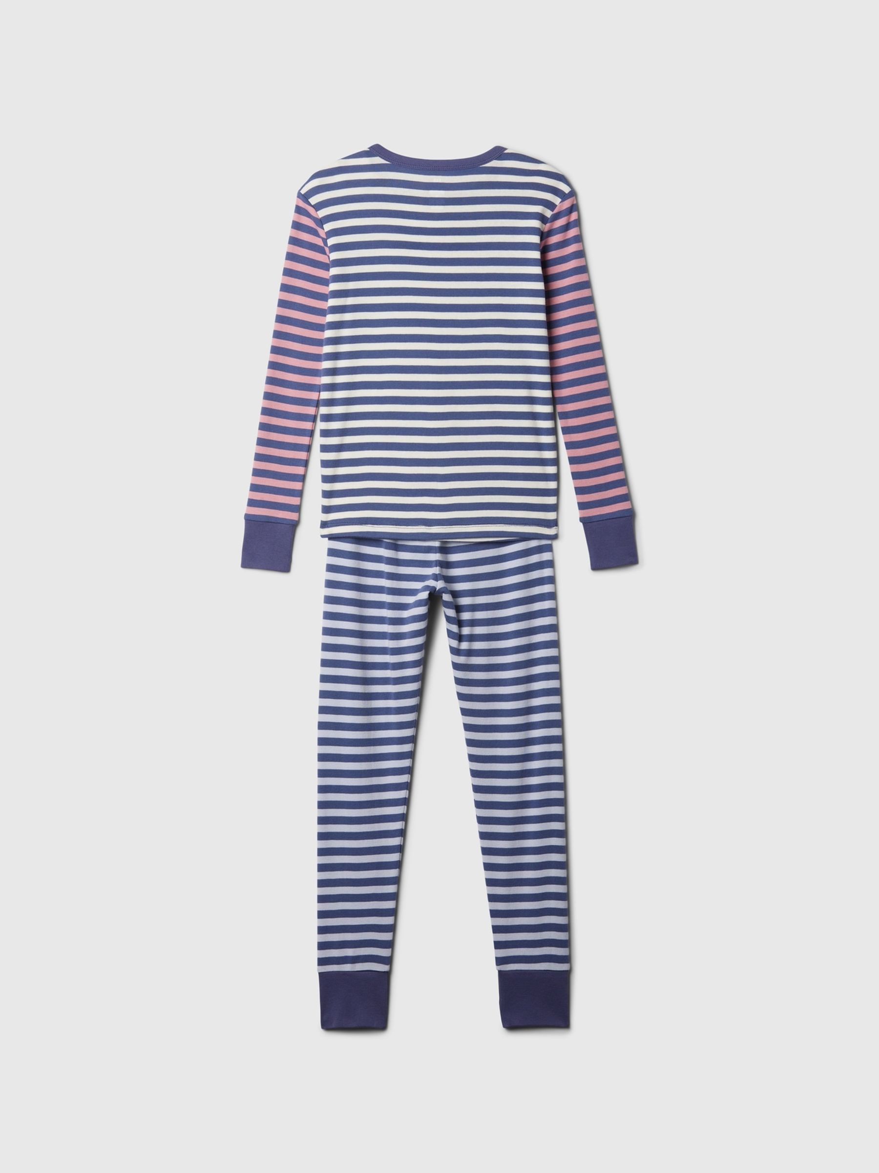 Blue Stripe Cotton Long Sleeve Pyjama Set (4-13yrs) - Image 2 of 3
