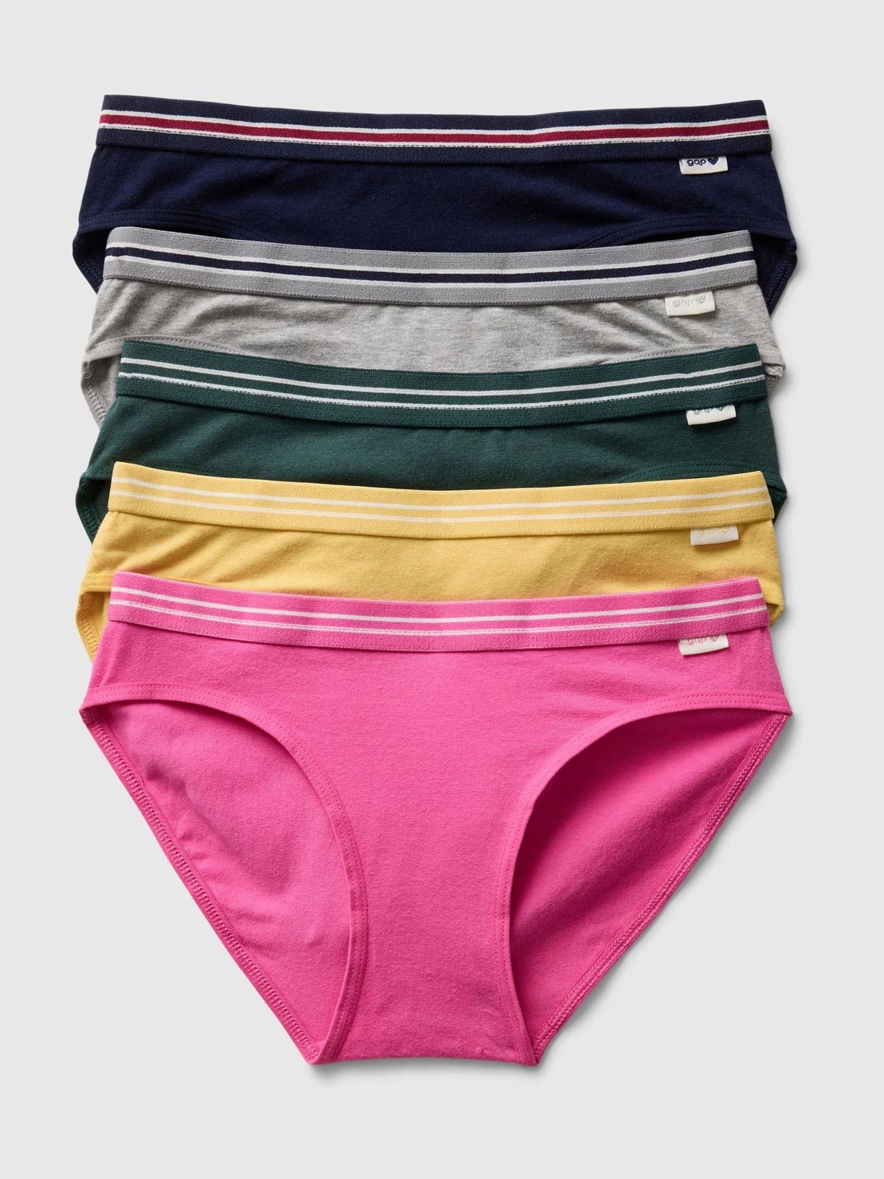 Yellow Bikini Briefs 5 Pack (4-13yrs) - Image 1 of 1