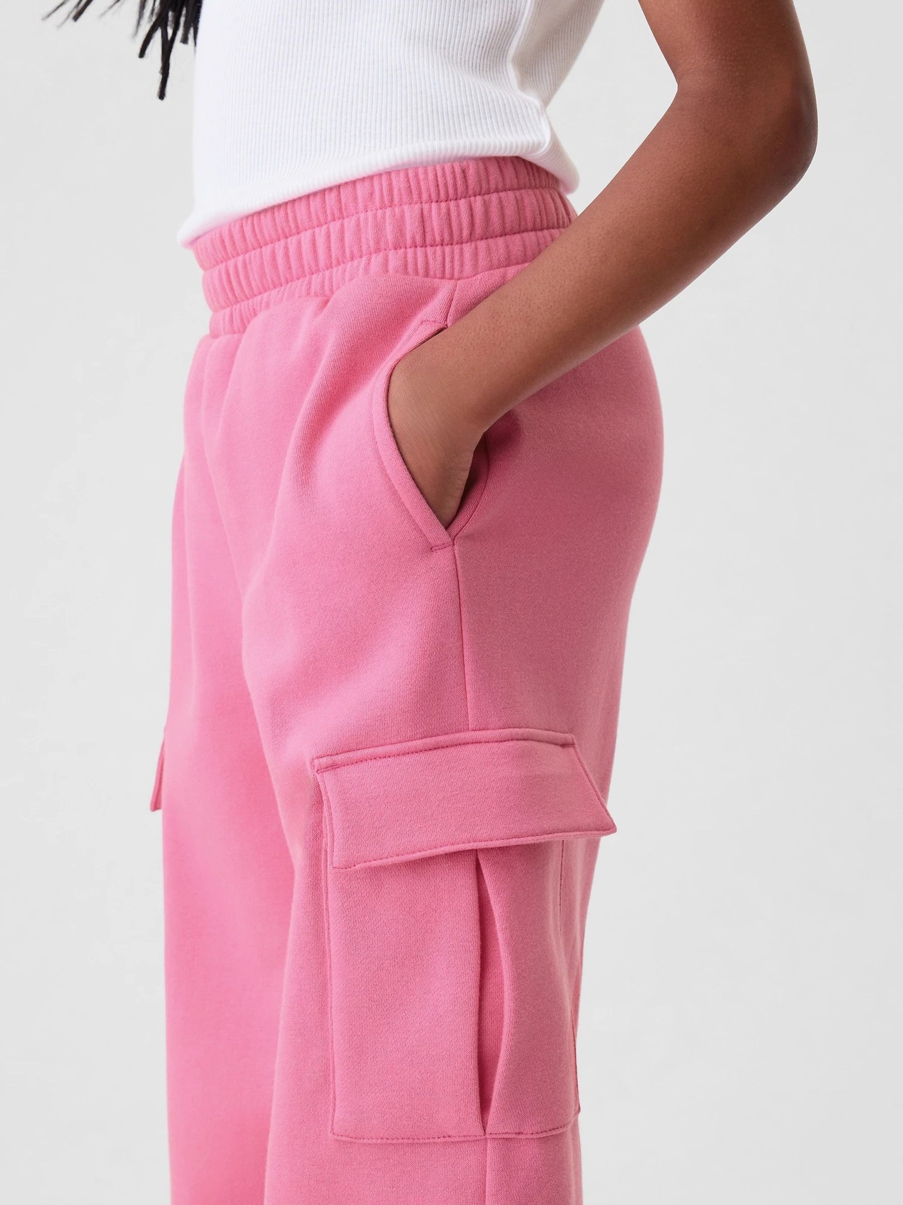 Pink Vintage Soft Wide Leg Cargo Joggers (4-13yrs) - Image 3 of 5