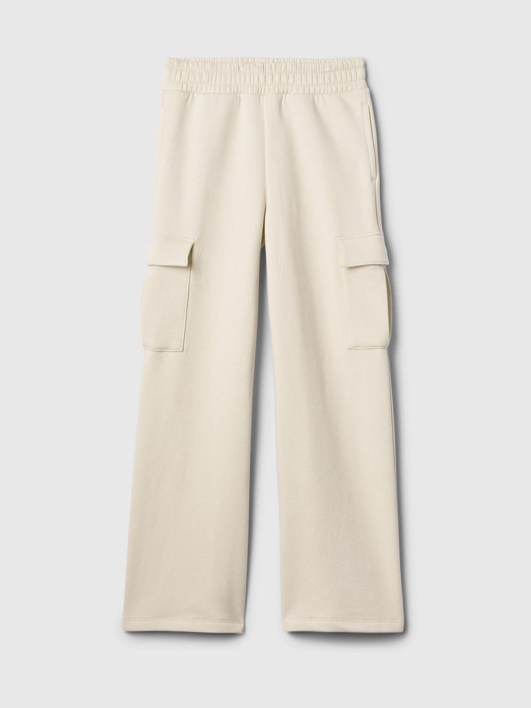 Cream Vintage Soft Wide Leg Cargo Joggers (4-13yrs) - Image 5 of 5