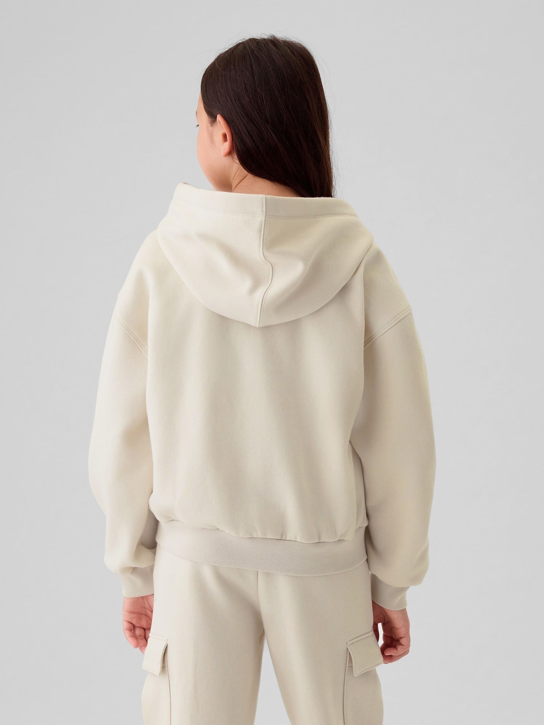 Cream Logo Zip Up Hoodie (4-13yrs) - Image 2 of 5