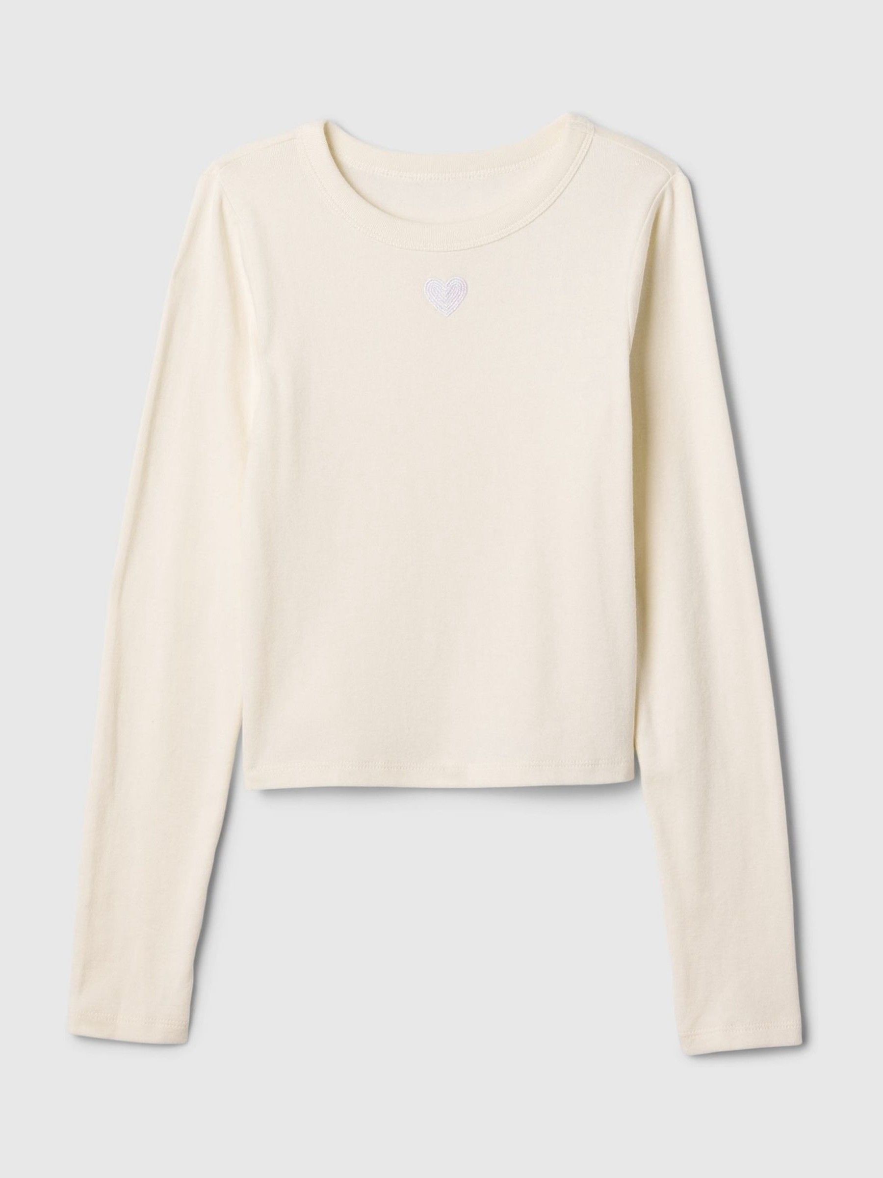 Beige Ribbed Embroidered Graphic T-Shirt (4-13yrs) - Image 3 of 4