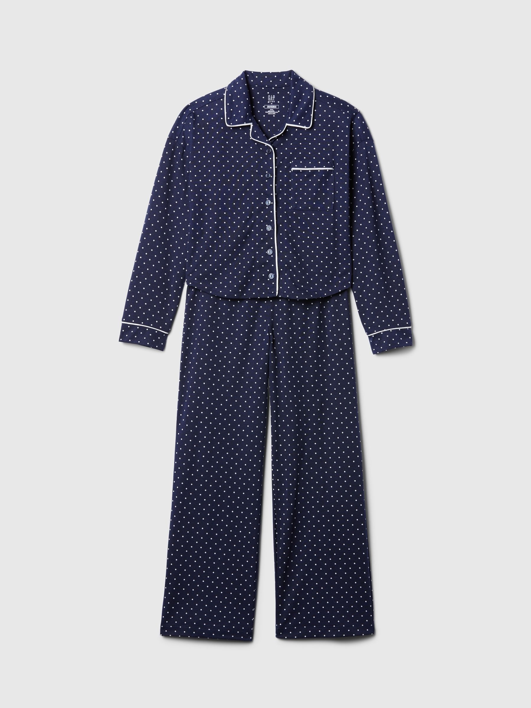 Blue Matching Family Kids Christmas Stripe Pyjamas (6-13yrs) - Image 1 of 3