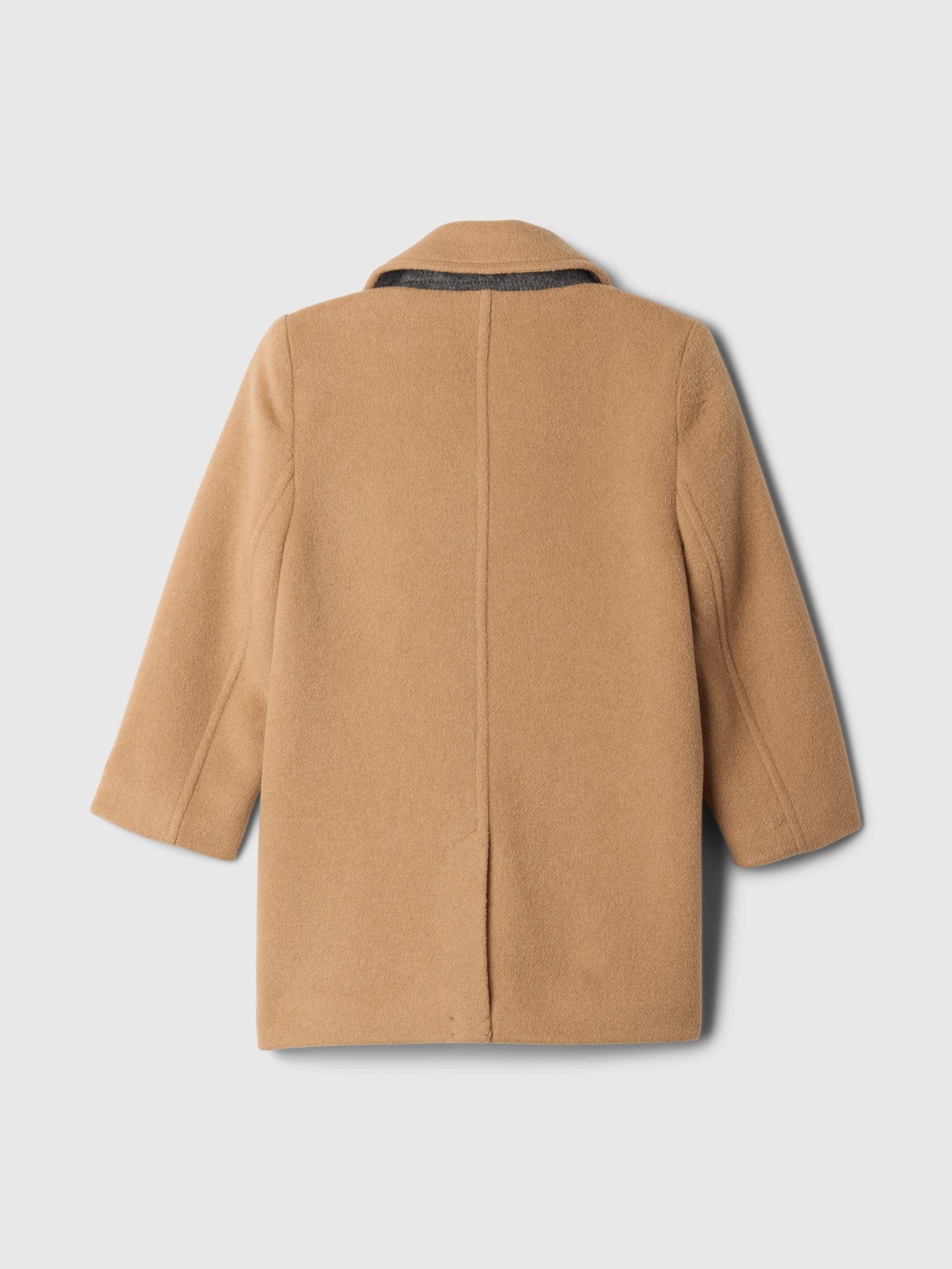 Brown Poly-Wool Blend Long Coat (6mths-5yrs) - Image 2 of 2