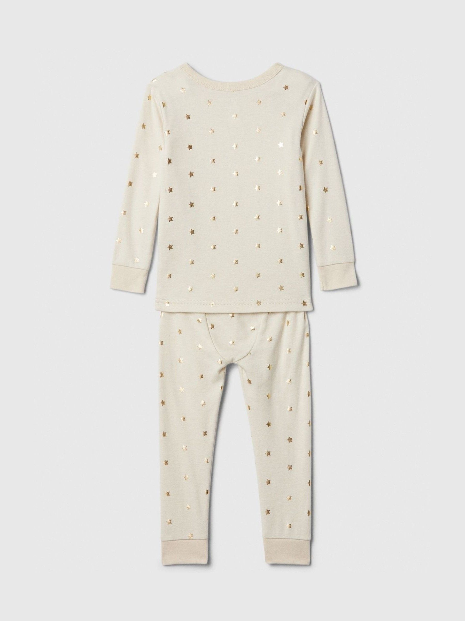 Cream Star Star Long Sleeve Pyjamas (6mths-5yrs) - Image 2 of 3