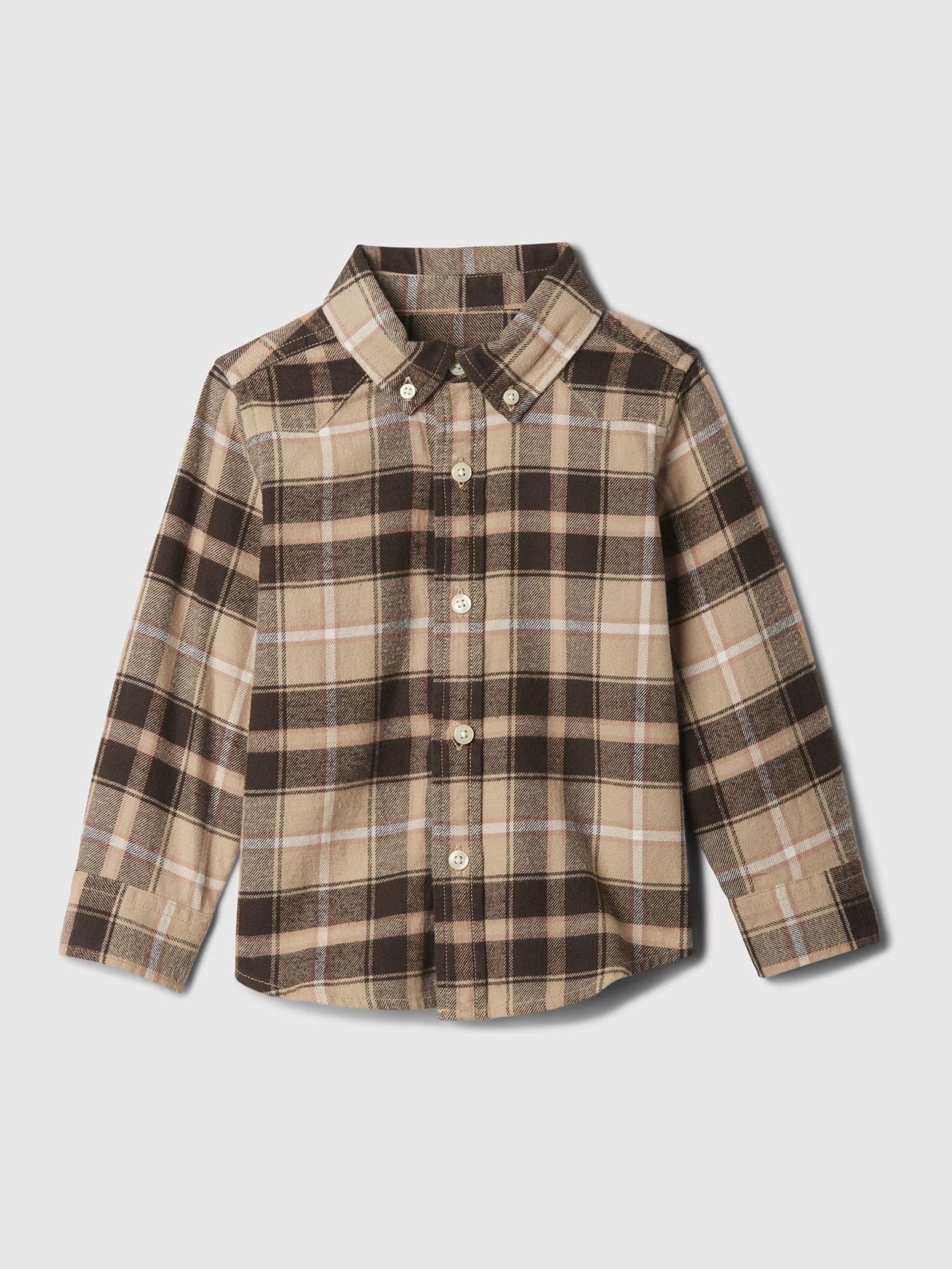 Brown Organic Cotton Flannel Shirt (6mths-5yrs) - Image 1 of 1