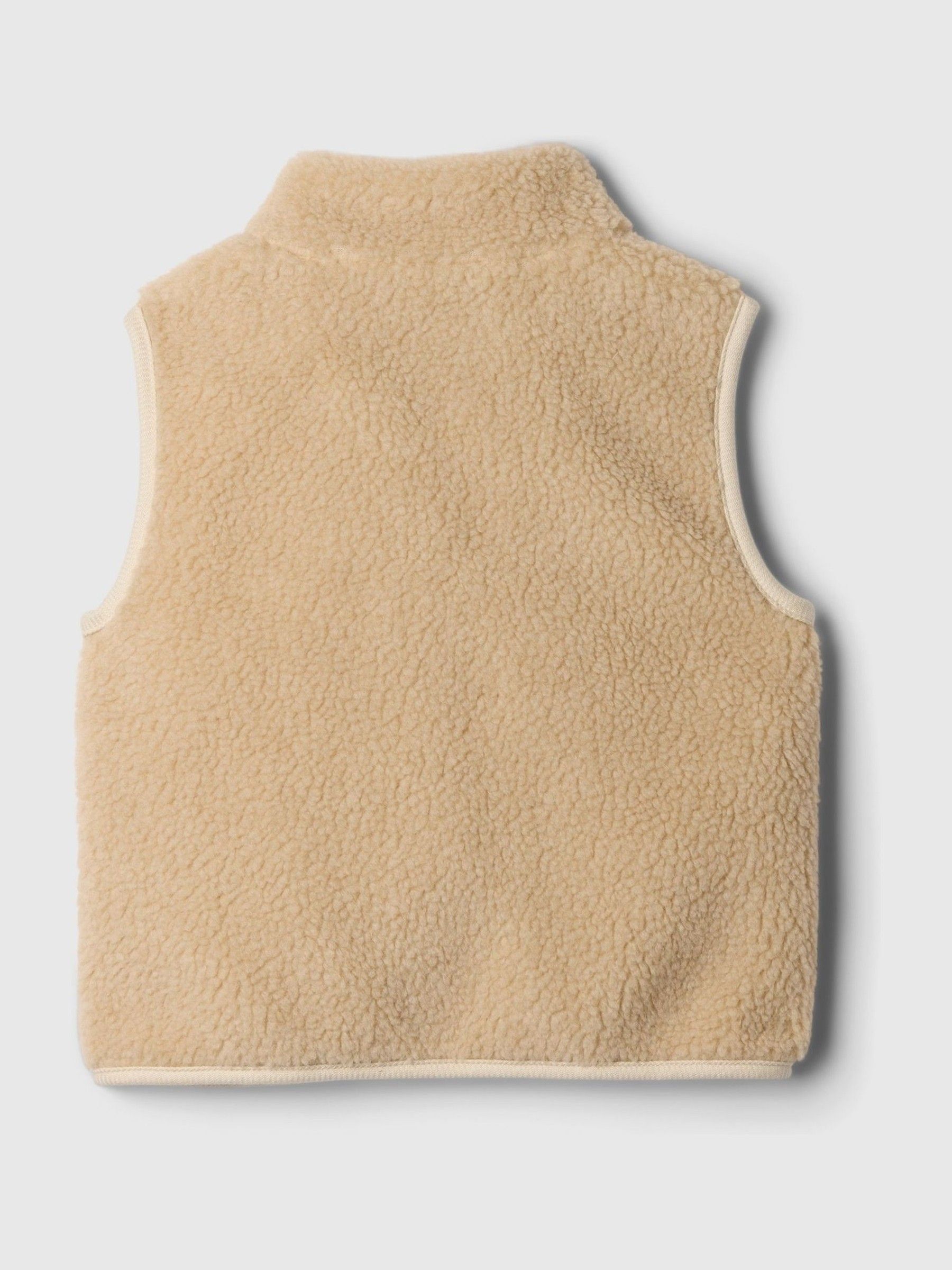 Beige Sherpa Gilet (6mths-5yrs) - Image 2 of 2