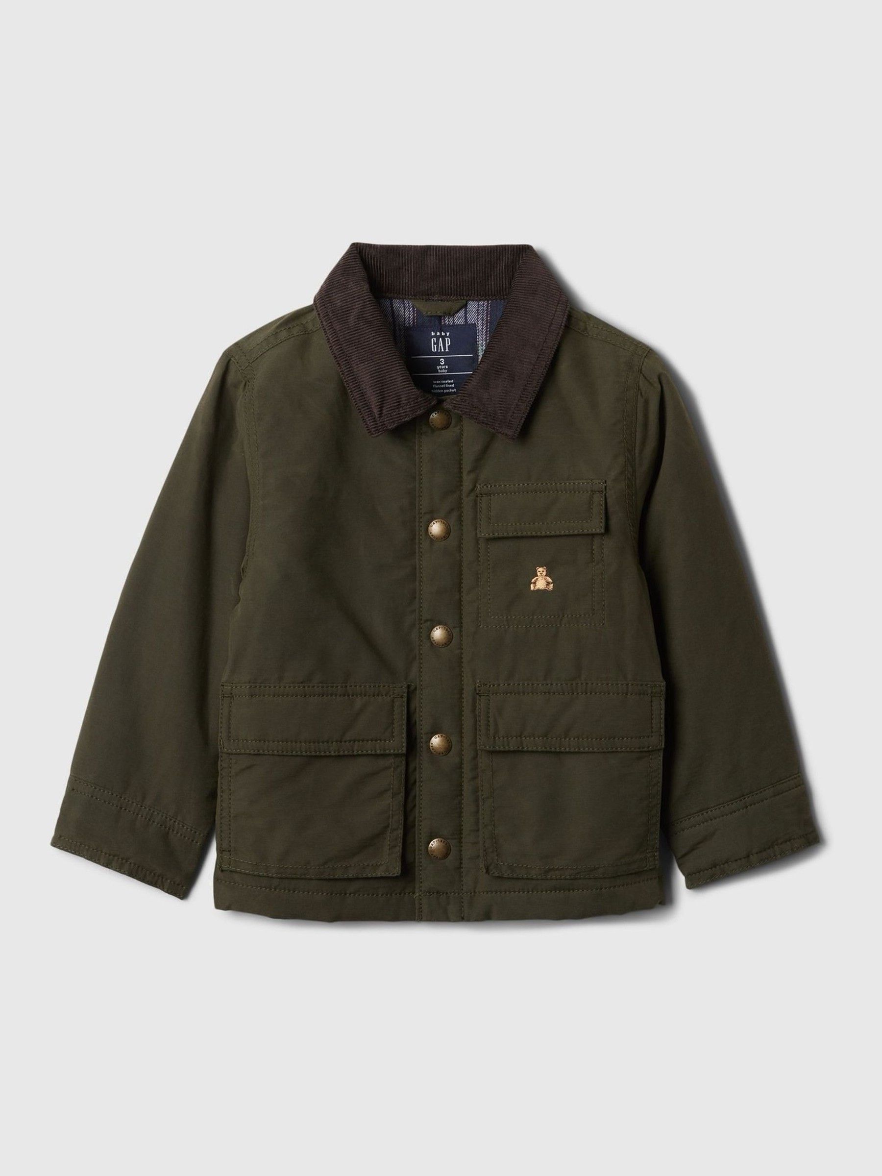 Green Waxed Utility Jacket (6mths-5yrs) - Image 1 of 3