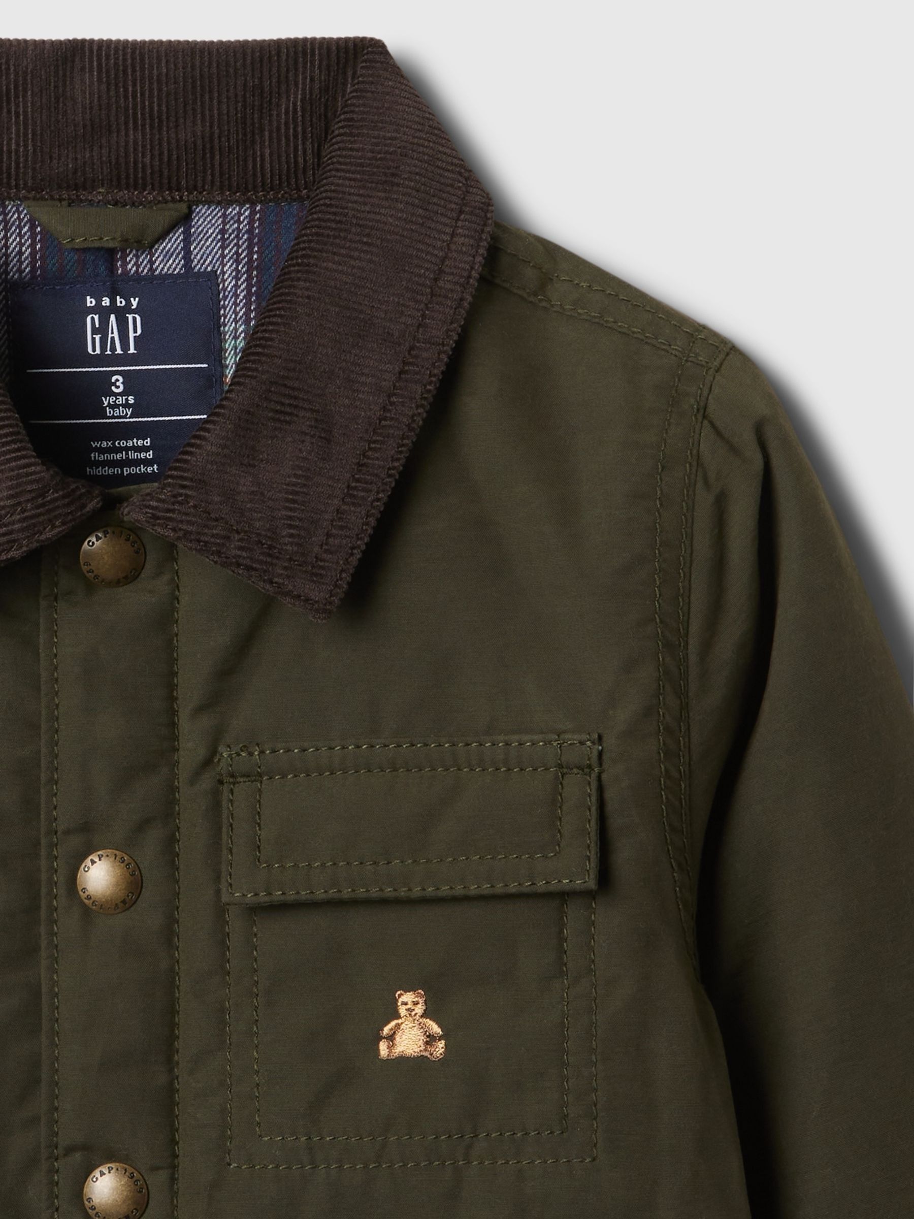 Green Waxed Utility Jacket (6mths-5yrs) - Image 3 of 3