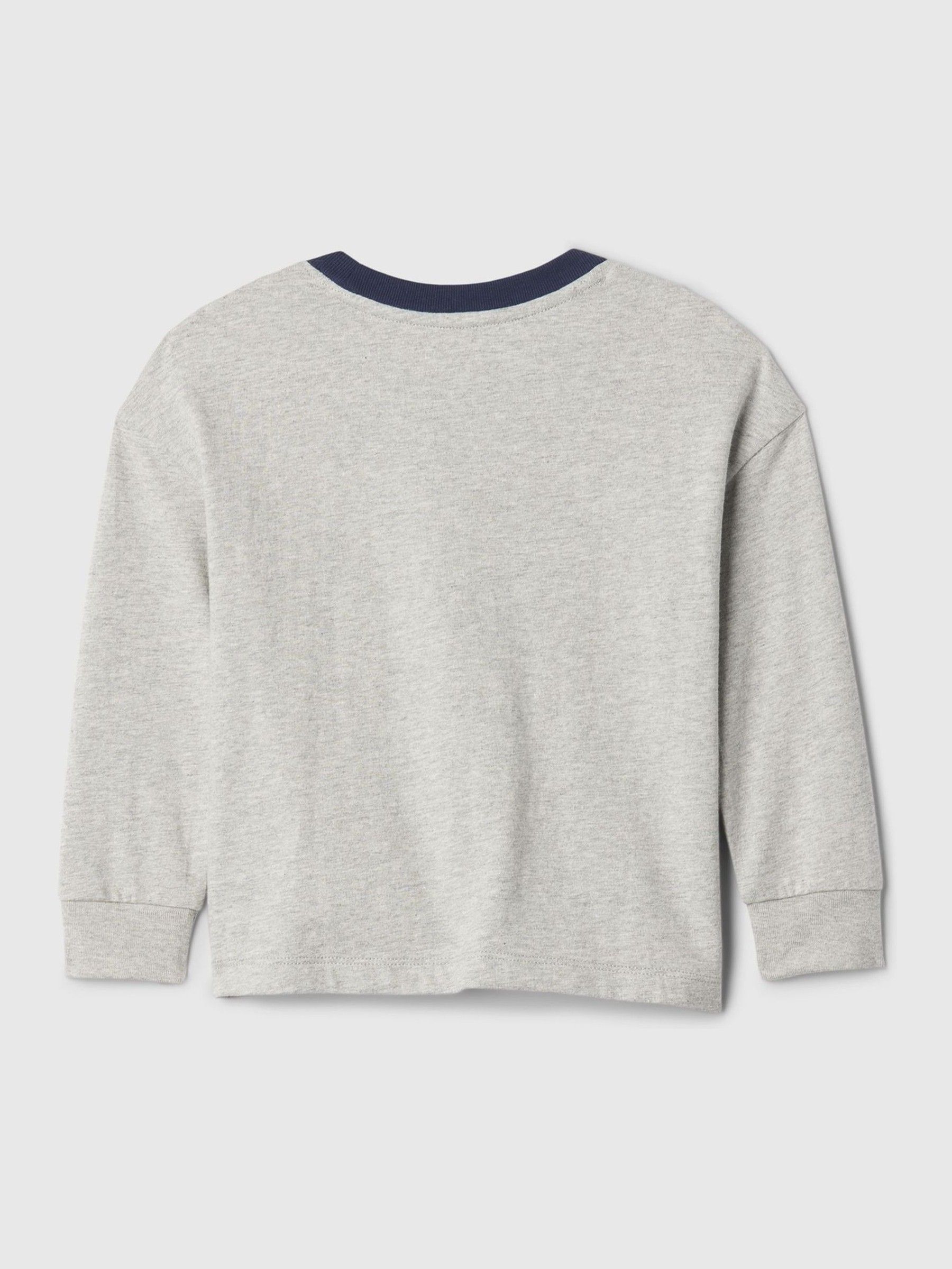 Grey Long Sleeve Logo Graphic T-Shirt (6mths-5yrs) - Image 2 of 2