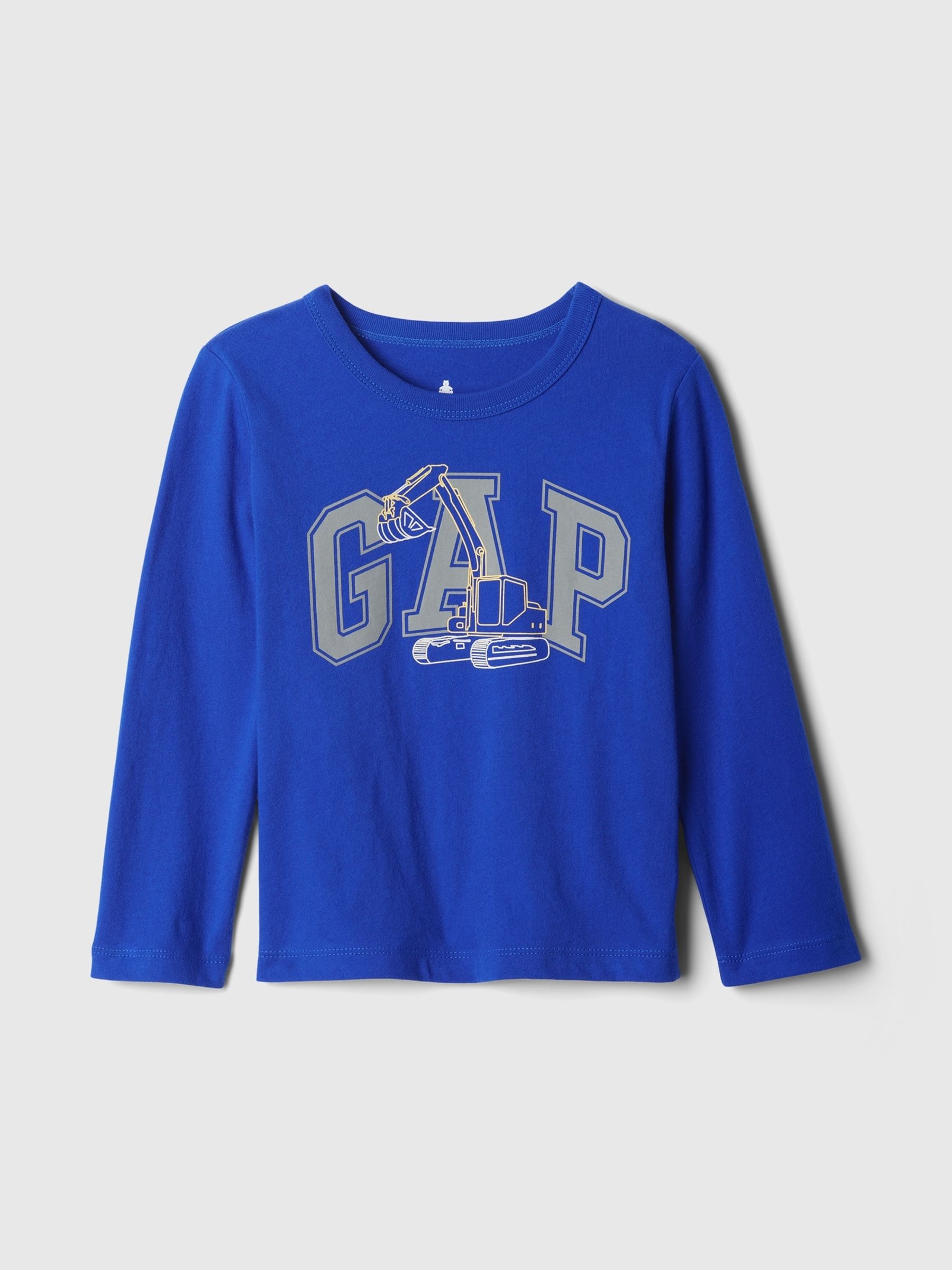 Blue Graphic Long Sleeve Crew Neck T-Shirt (6mths-5yrs) - Image 1 of 2