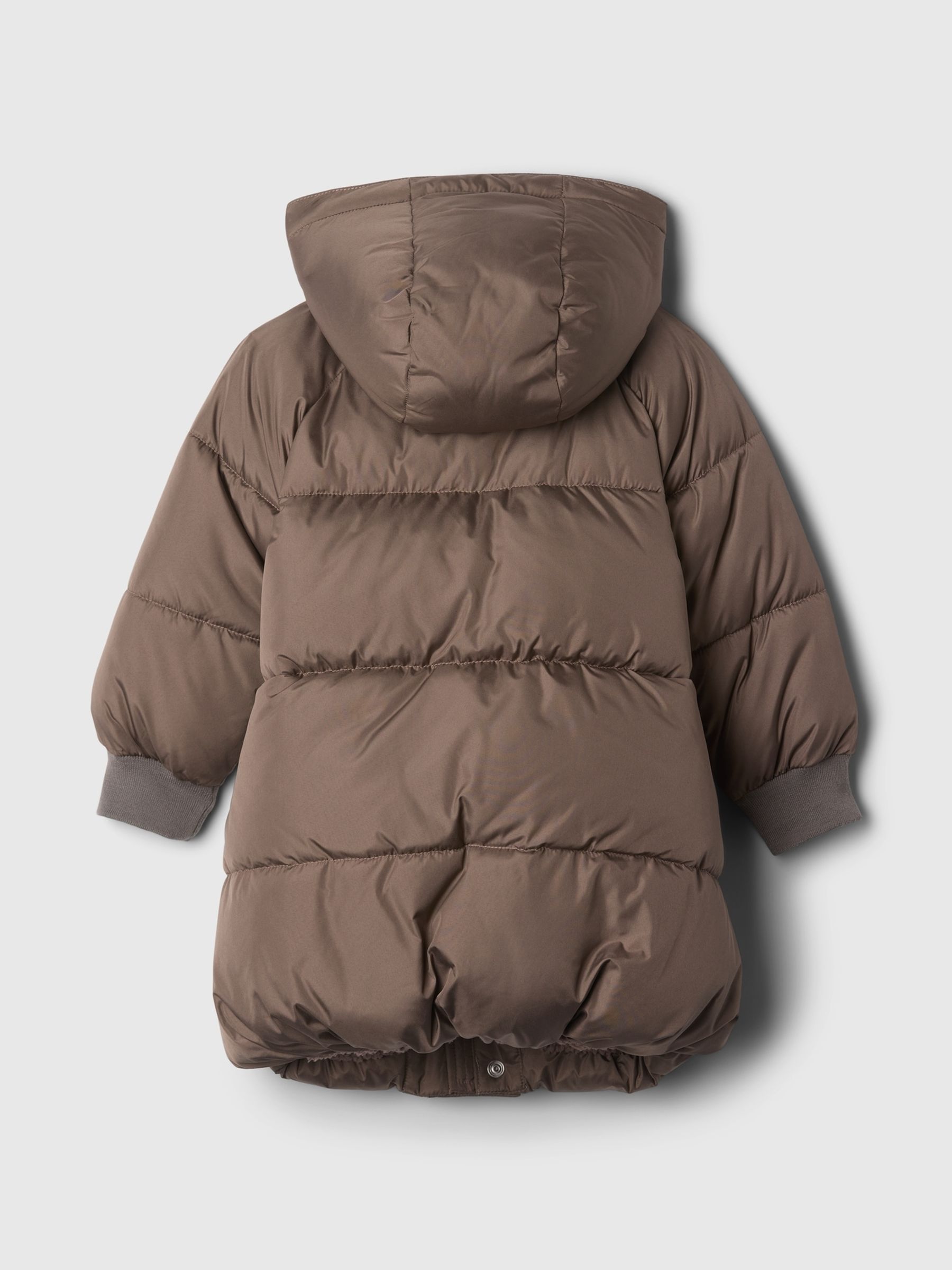 Brown Heavyweight Sherpa-Lined Hooded Parka Coat (6mths-5yrs) - Image 2 of 3