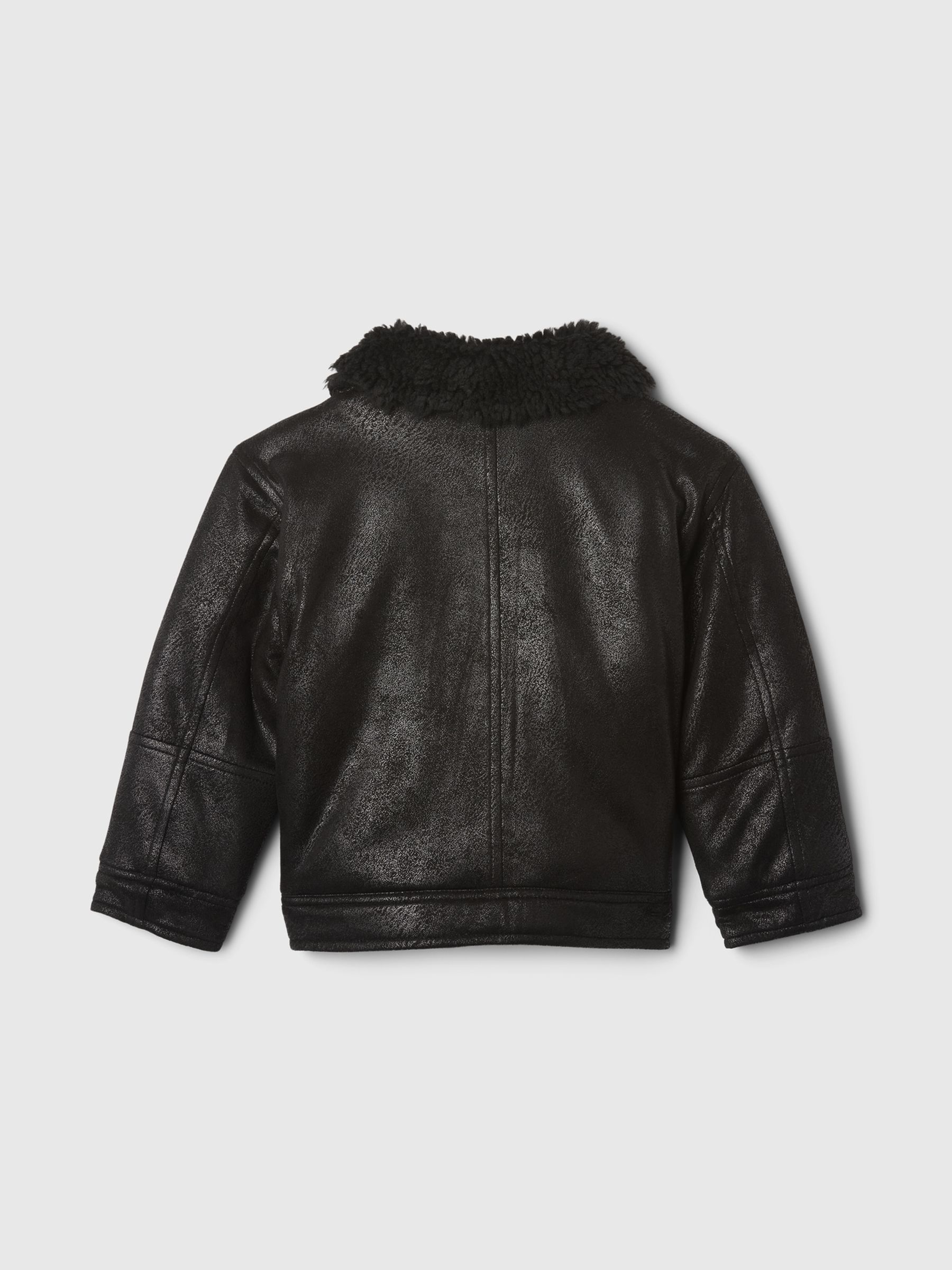Black Faux Suede Jacket (6mths-5yrs) - Image 2 of 3