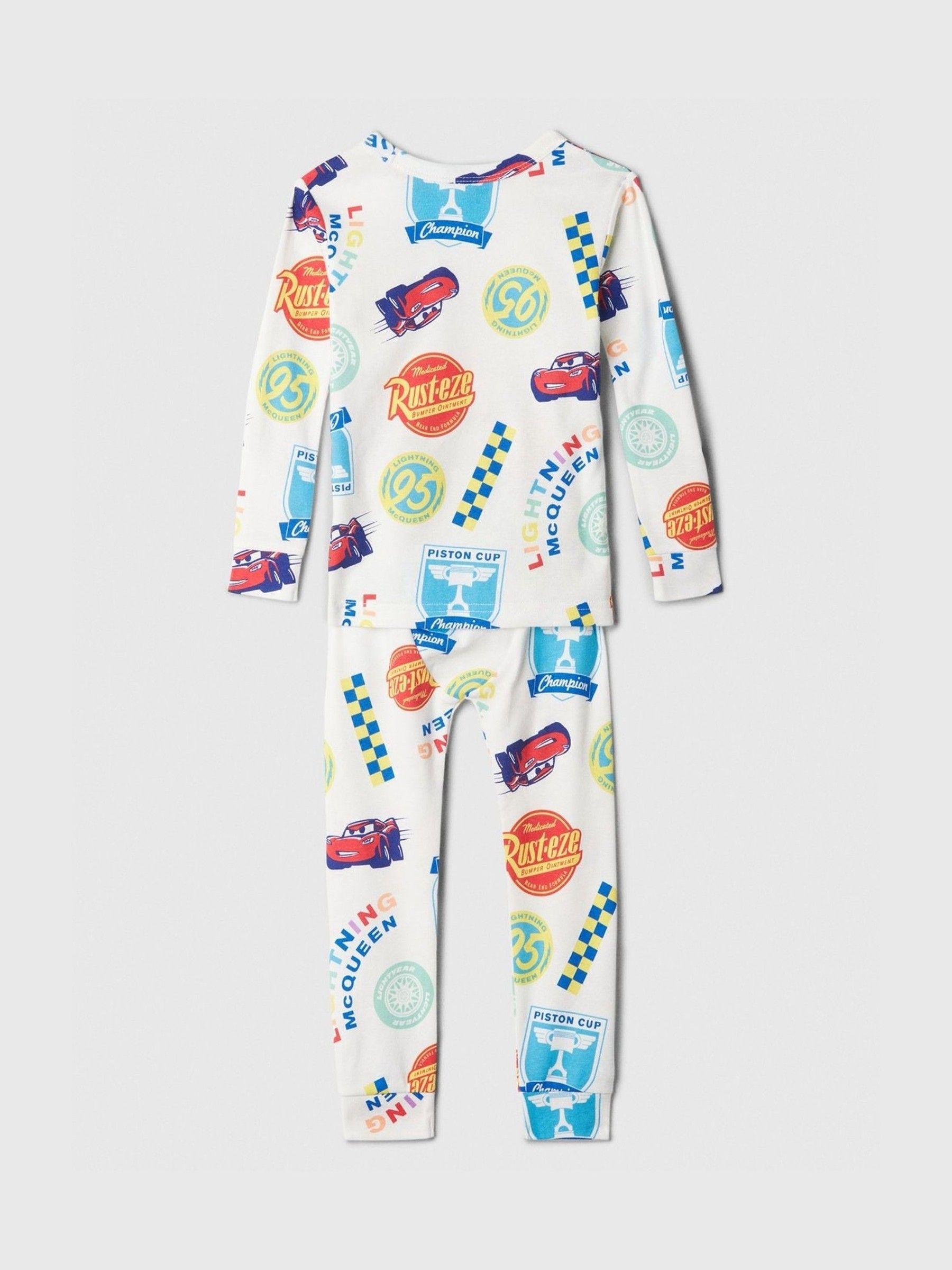 White/Red Disney Cars Cotton Long Sleeve Pyjamas (6mths-5yrs) - Image 2 of 3