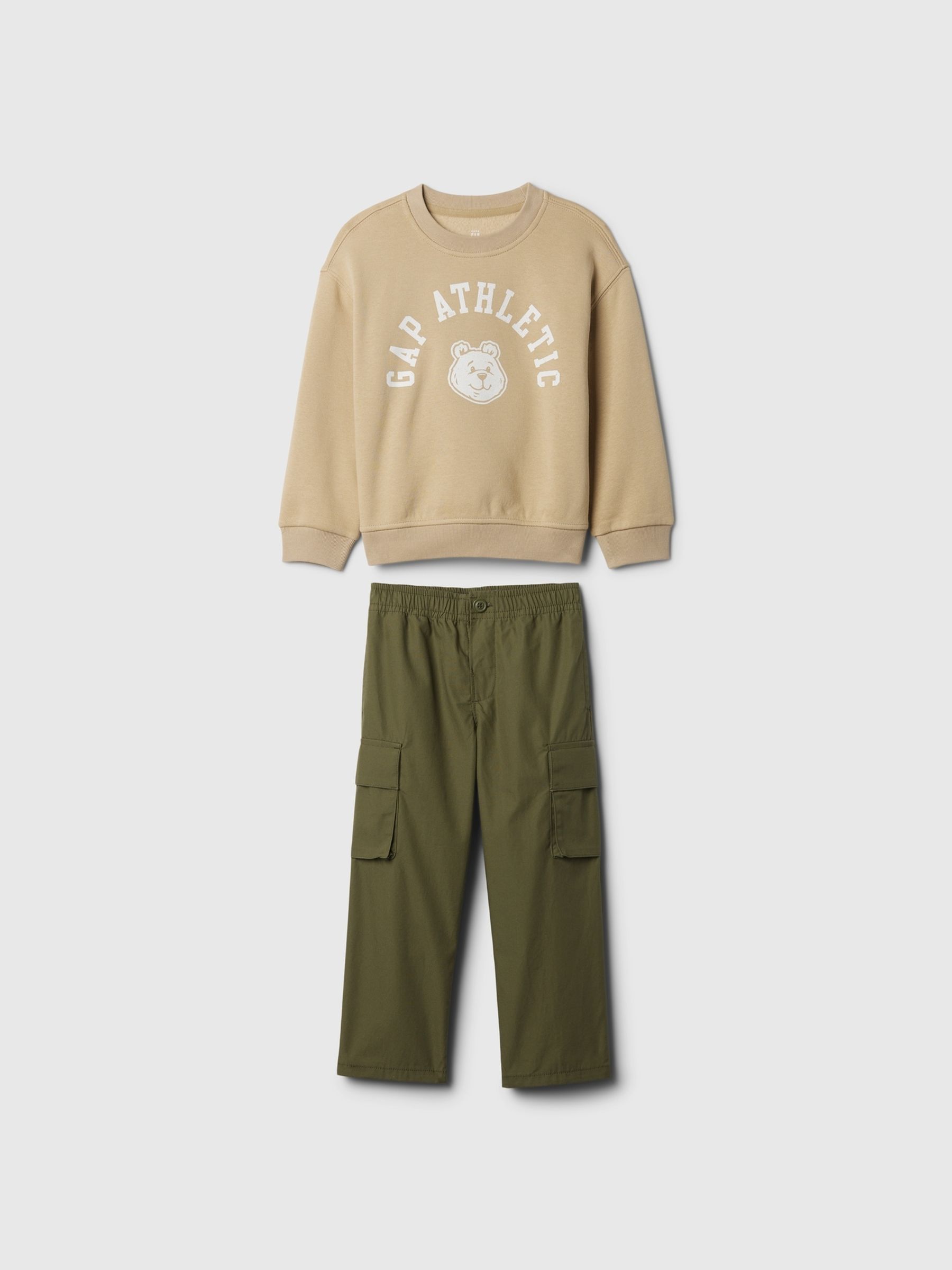 Beige Jumper & Cargo Outfit Set (6mths-5yrs) - Image 1 of 3