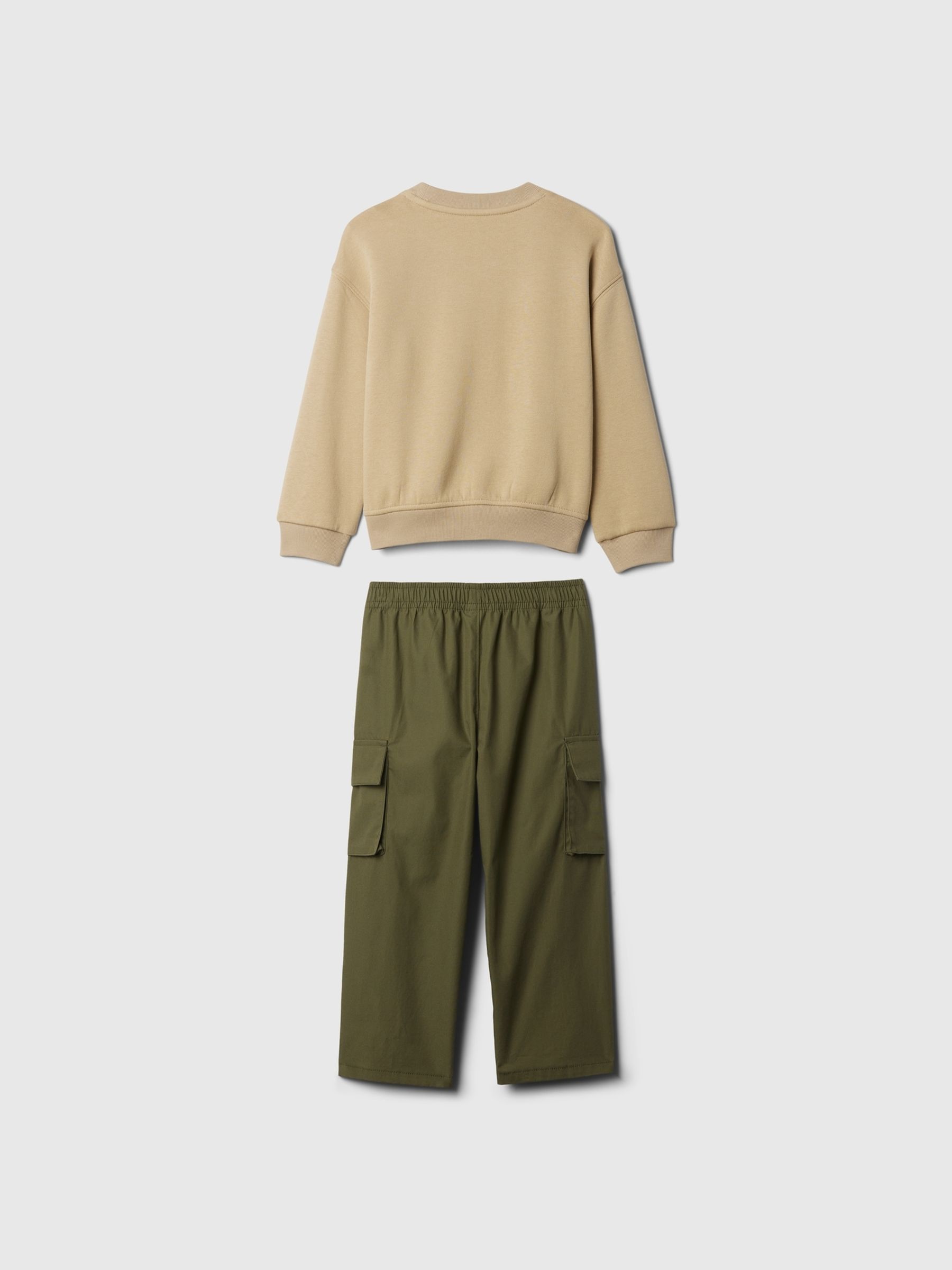 Beige Jumper & Cargo Outfit Set (6mths-5yrs) - Image 2 of 3